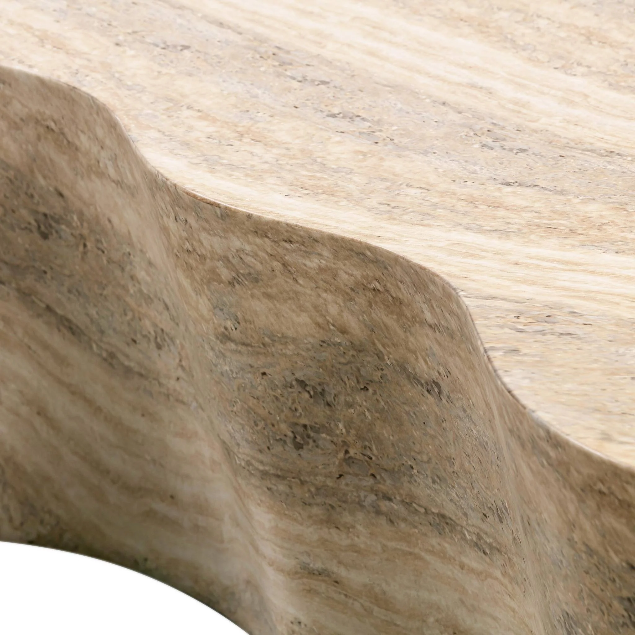 Slab Faux Travertine Coffee Table - Image 6