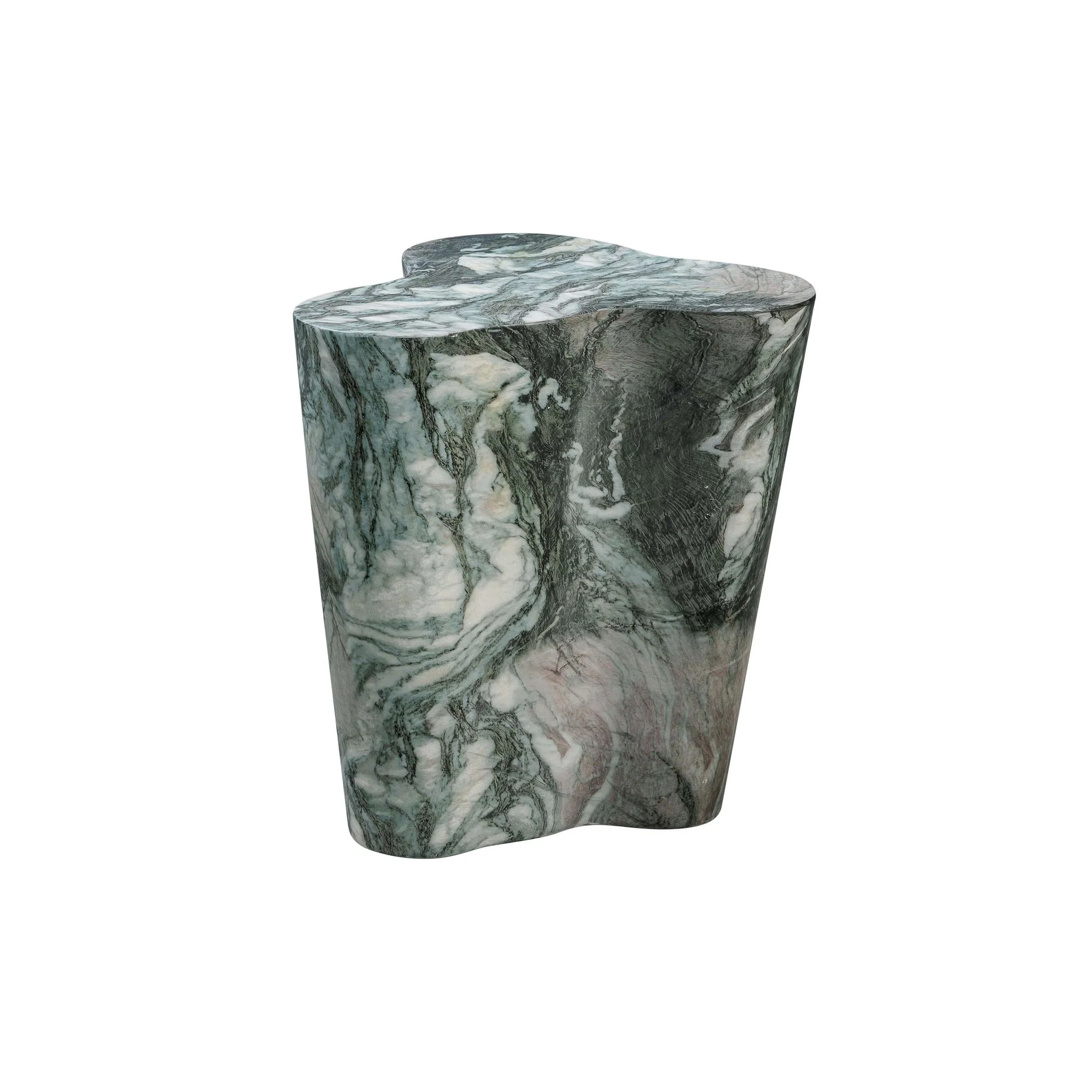 Slab Grey/Blush Faux Marble Short Side Table - Image 3