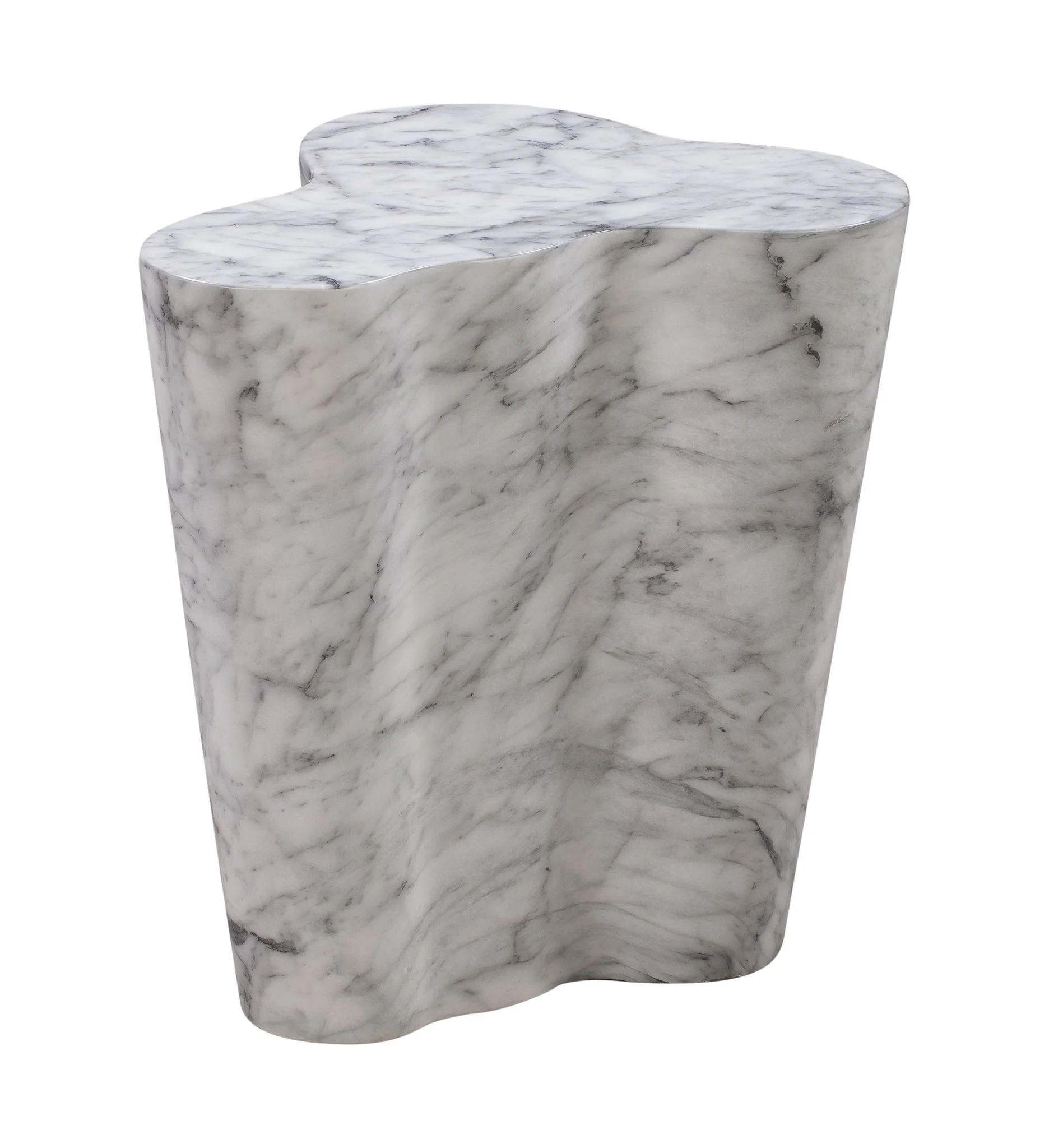 Slab Marble Short Side Table - Image 2