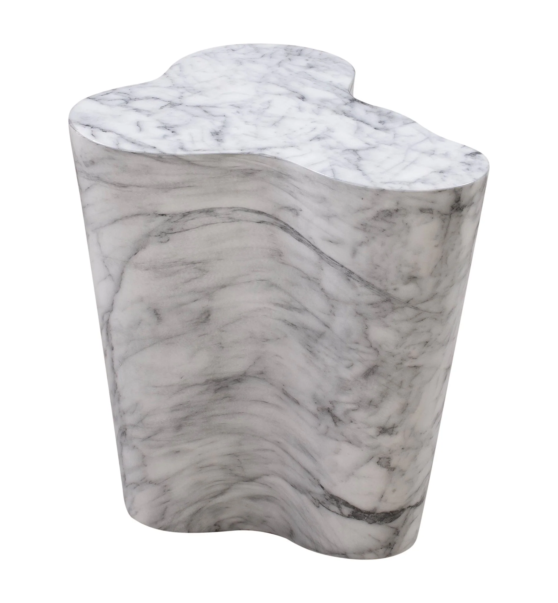 Slab Marble Short Side Table - Image 3