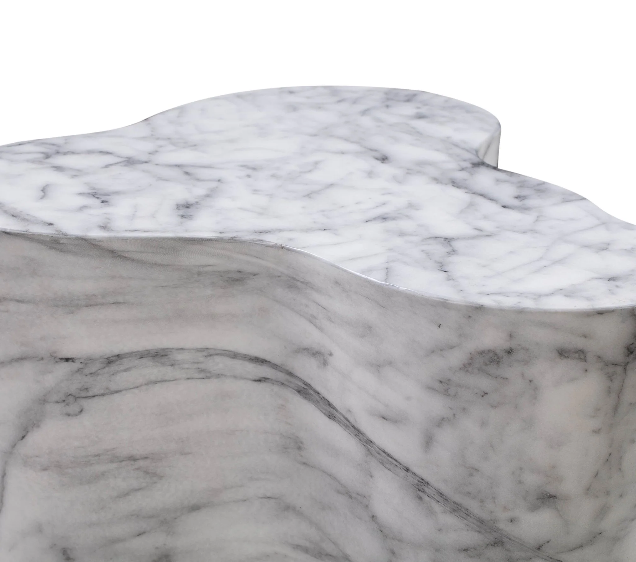 Slab Marble Short Side Table - Image 6
