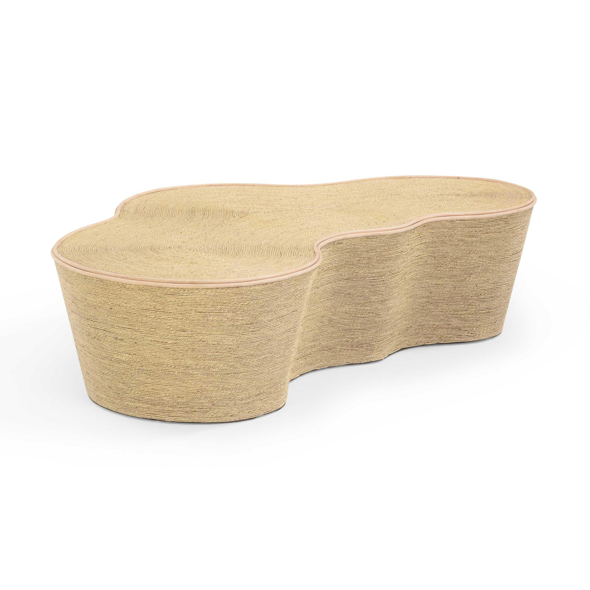 Slab Natural Seagrass Coffee Table - Image 6