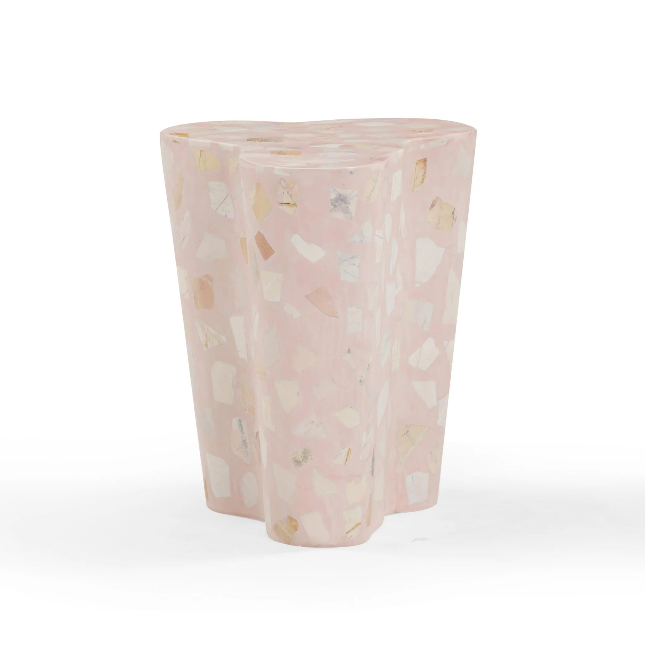 Slab Sunset Pink Terrazzo Indoor/Outdoor Side Table - Image 4