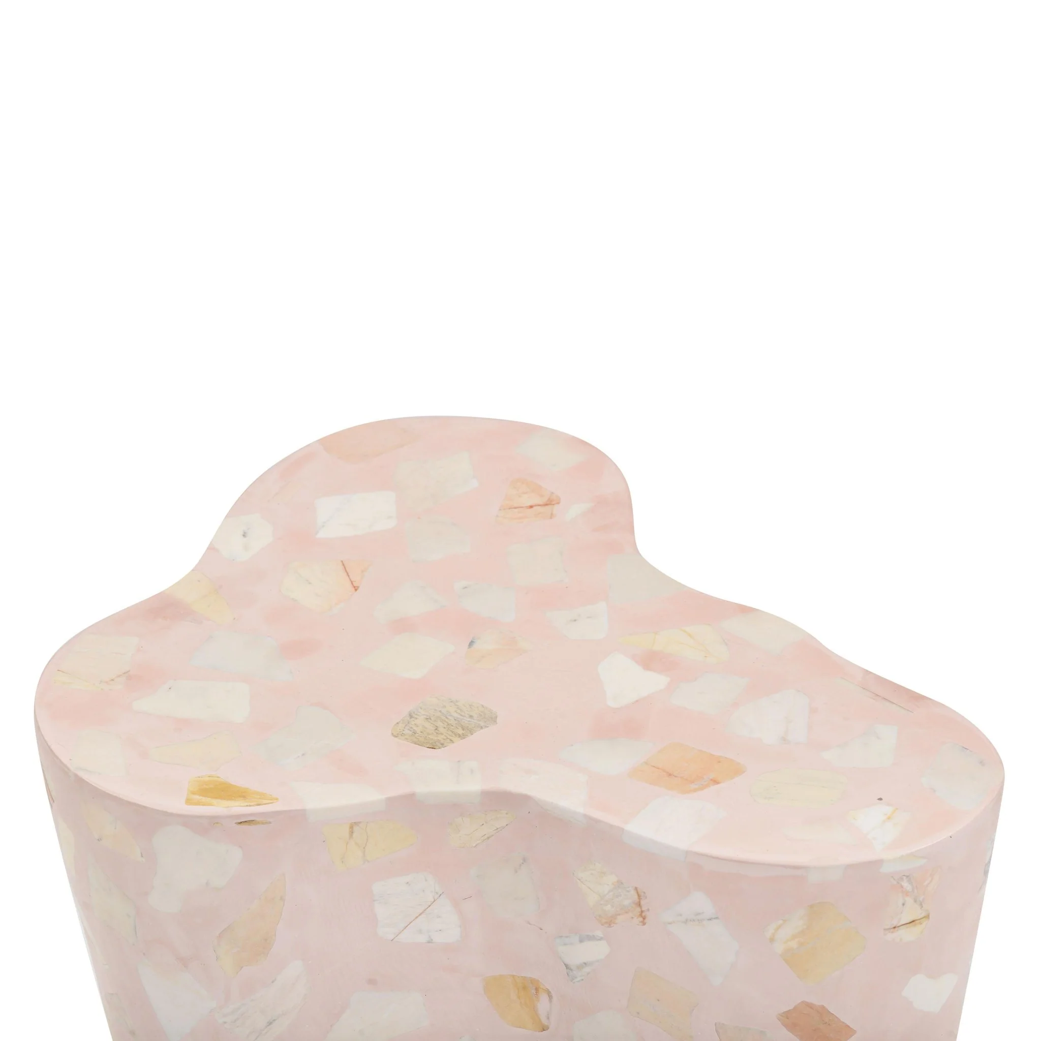 Slab Sunset Pink Terrazzo Indoor/Outdoor Side Table - Image 7