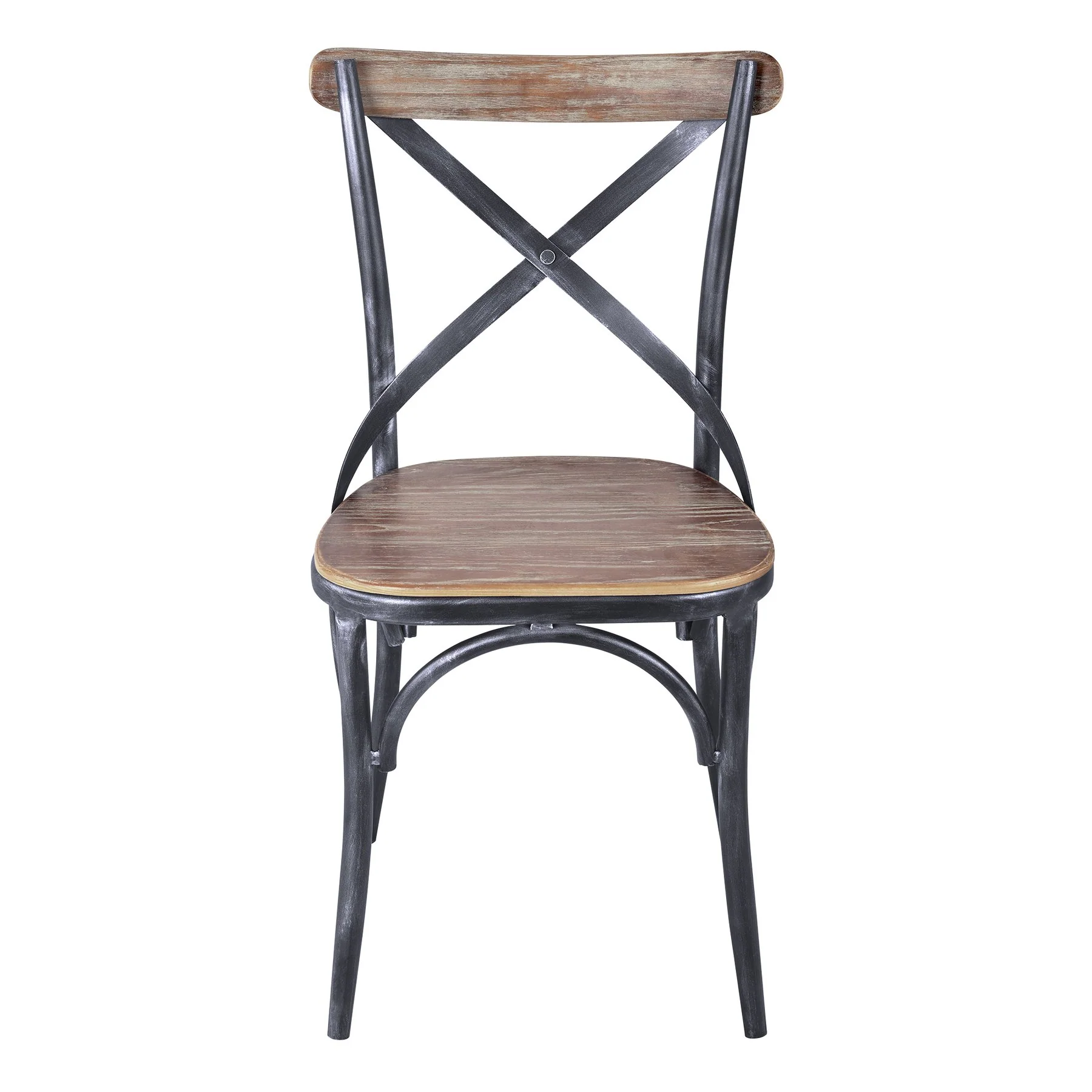 Sloan Industrial Dining Chair in Industrial Gray and Pine Wood - Set of 2 - Image 3