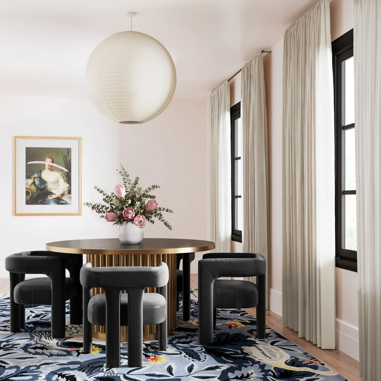 Sloane Black Velvet Chair - Image 2