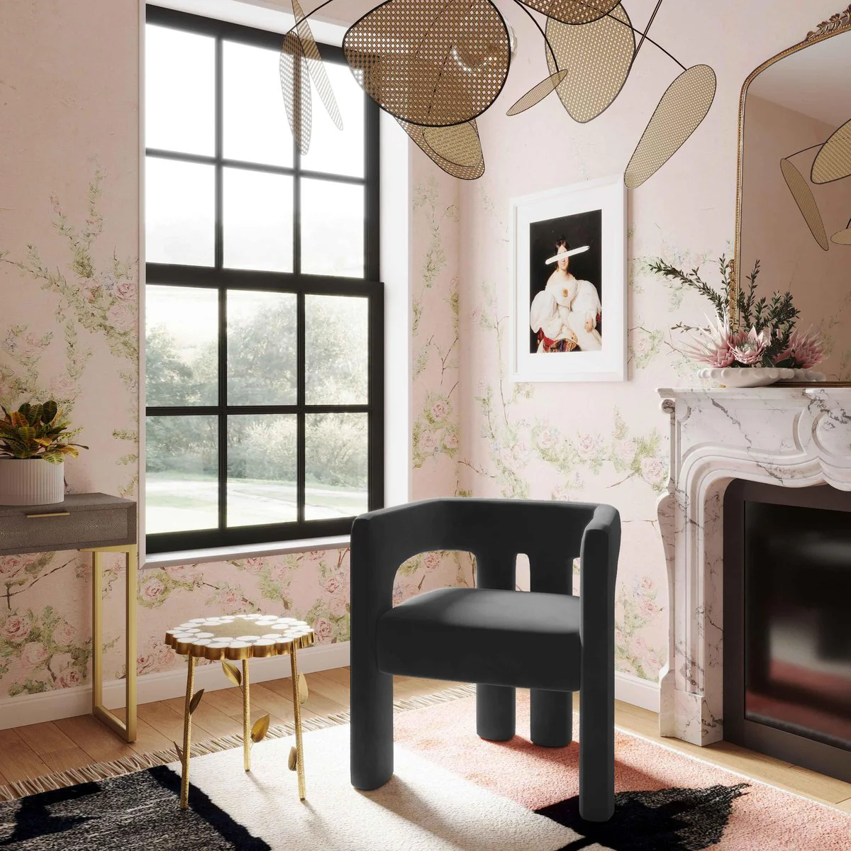 Sloane Black Velvet Chair - Image 6