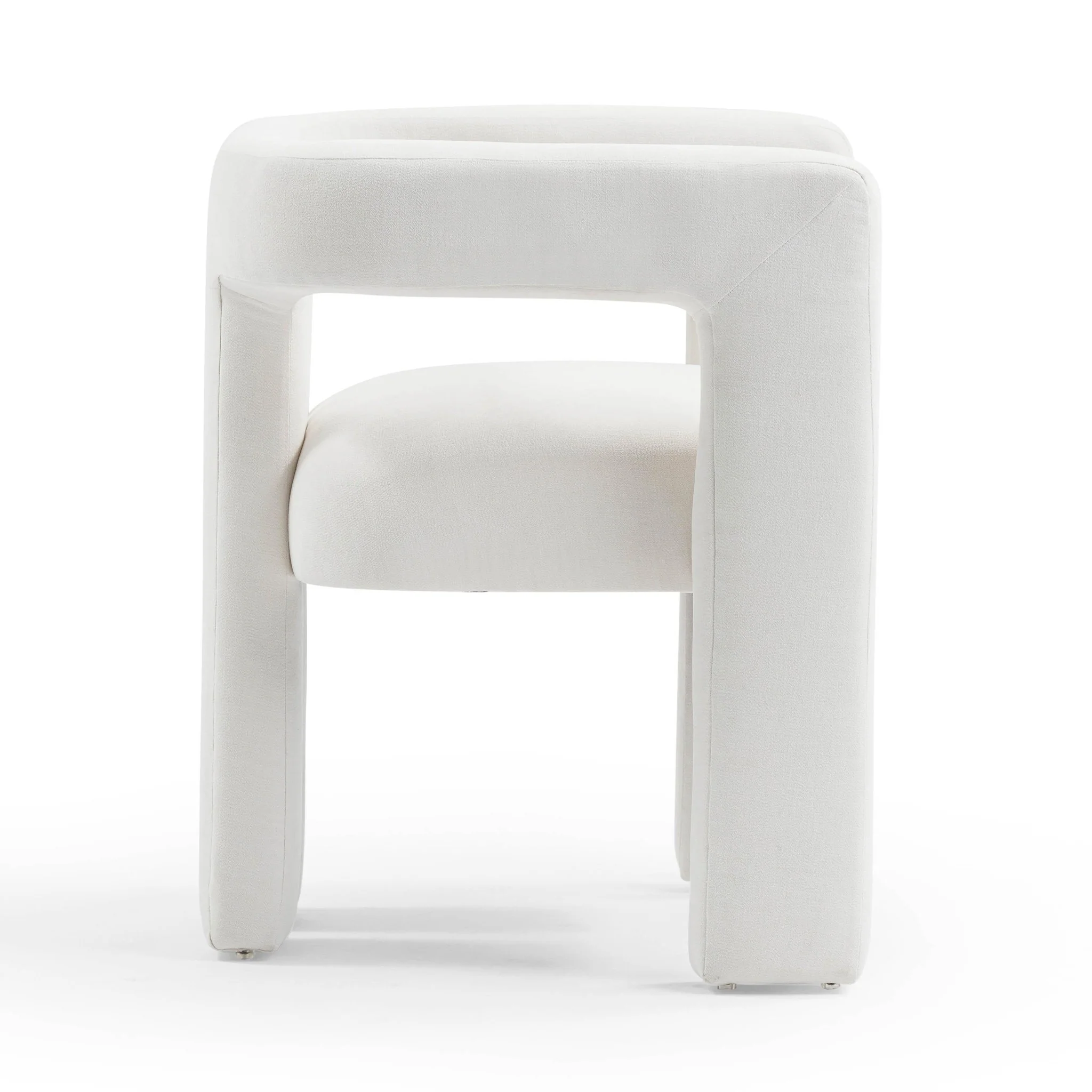 Sloane Bone White Recycled Fabric Chair - Image 4