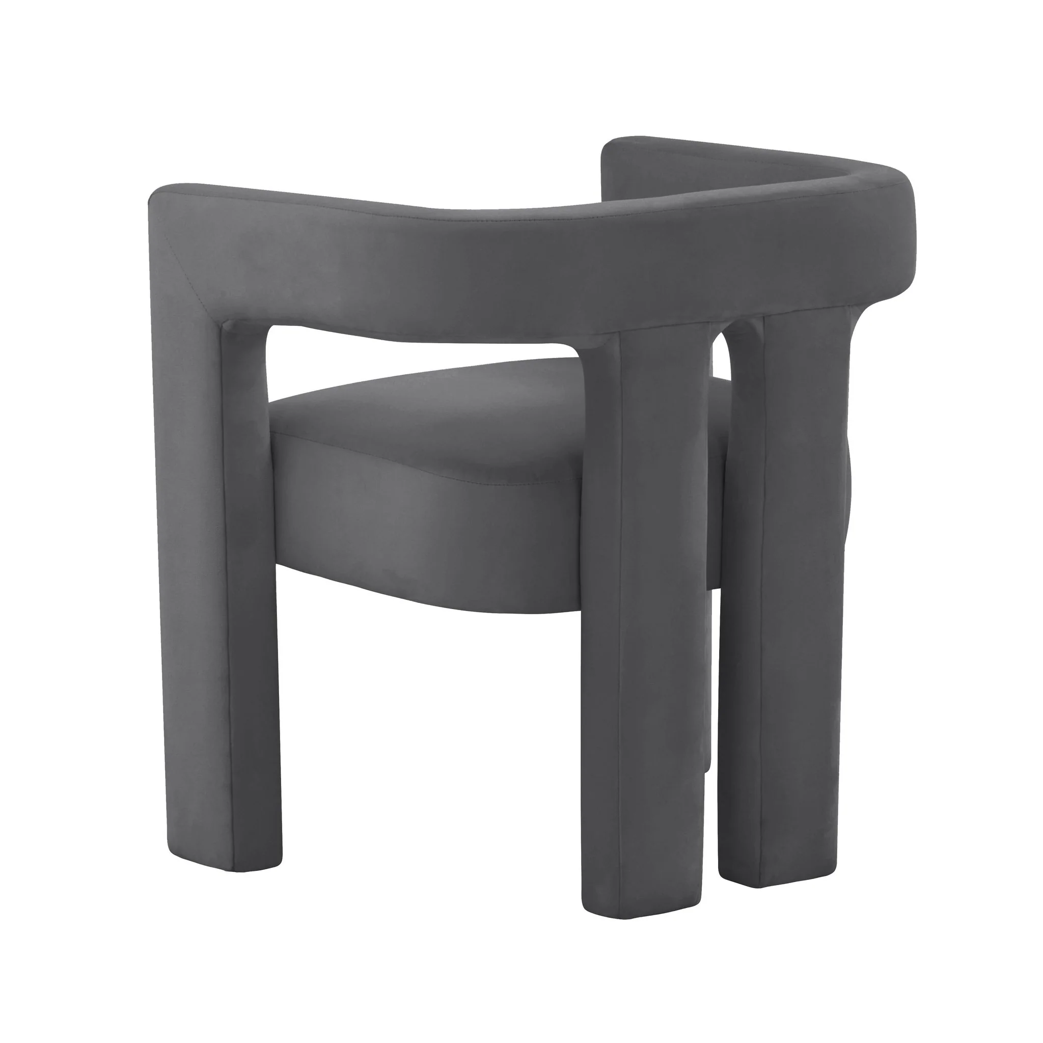Sloane Dark Grey Velvet Chair - Image 4