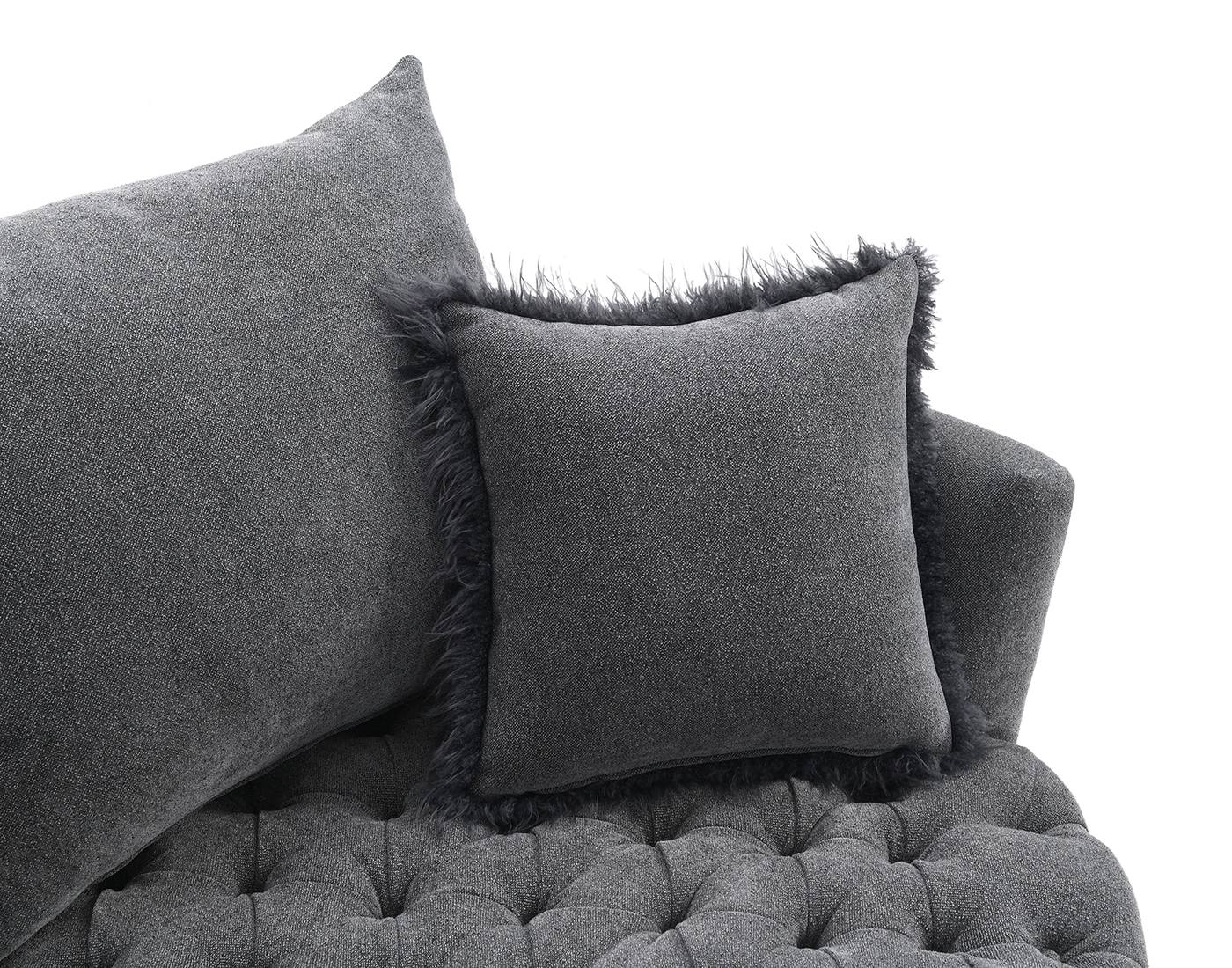 Sofi Swivel Chair, Button Tufted, Light Gray - Image 7