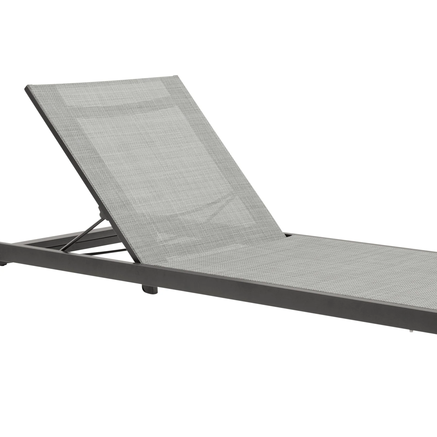 Solana Outdoor Dark Gray Aluminum Stacking Chaise Lounge Chair - Image 4