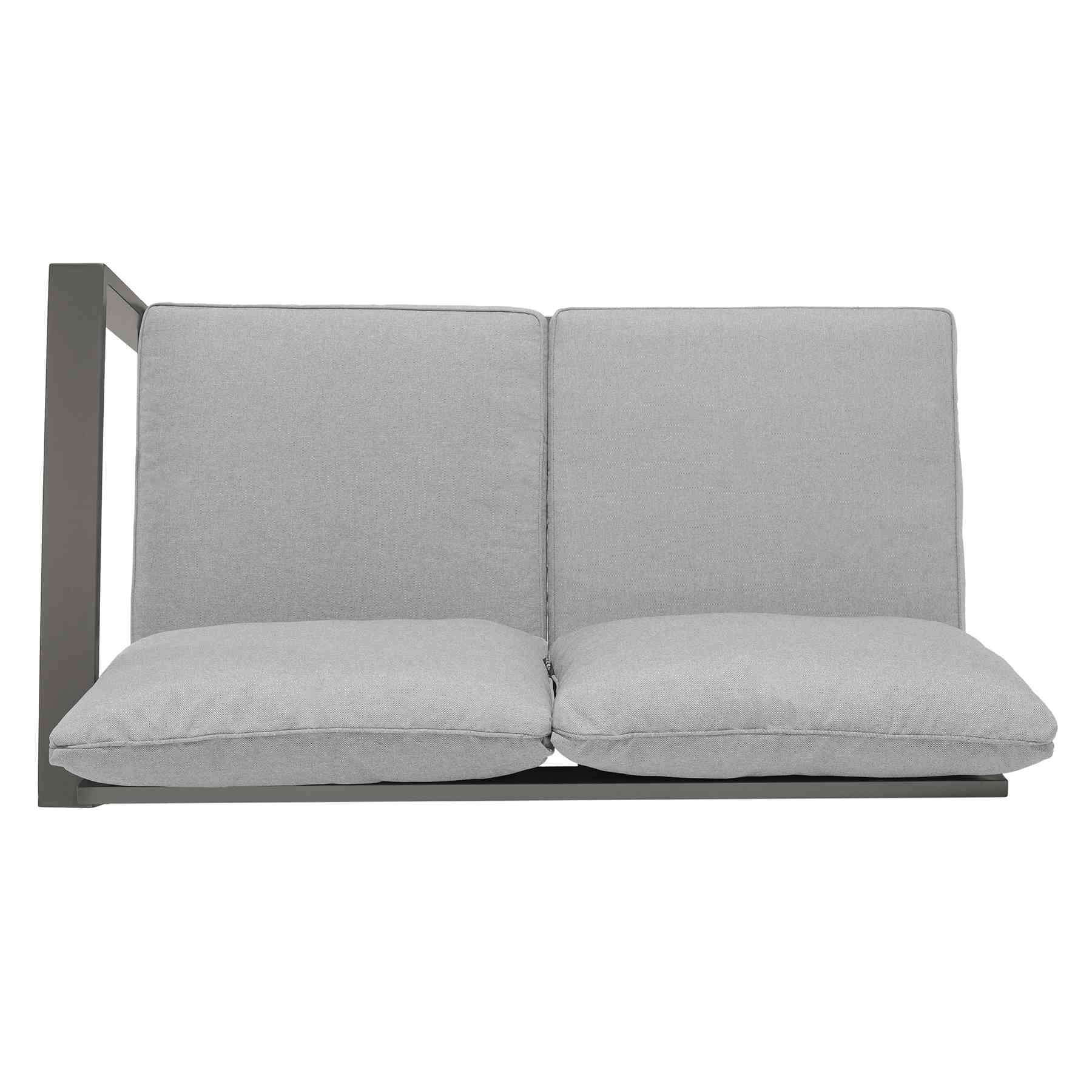 Solana Outdoor Sectional in Cosmos Finish with Gray Cushions - Image 5