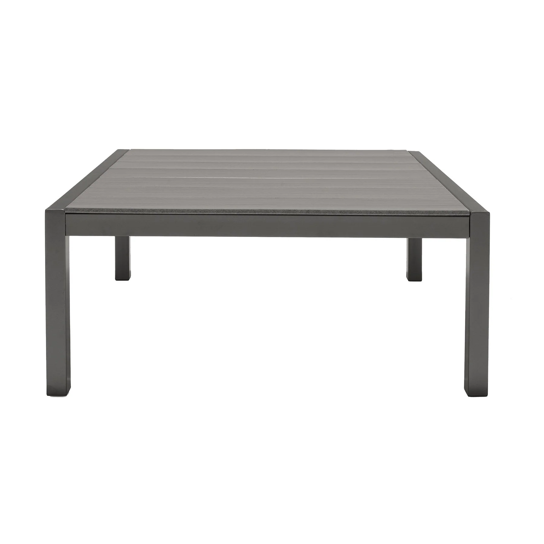 Solana Outdoor Sectional Set in Cosmos Finish with Gray Cushions and Coffee Table - Image 4