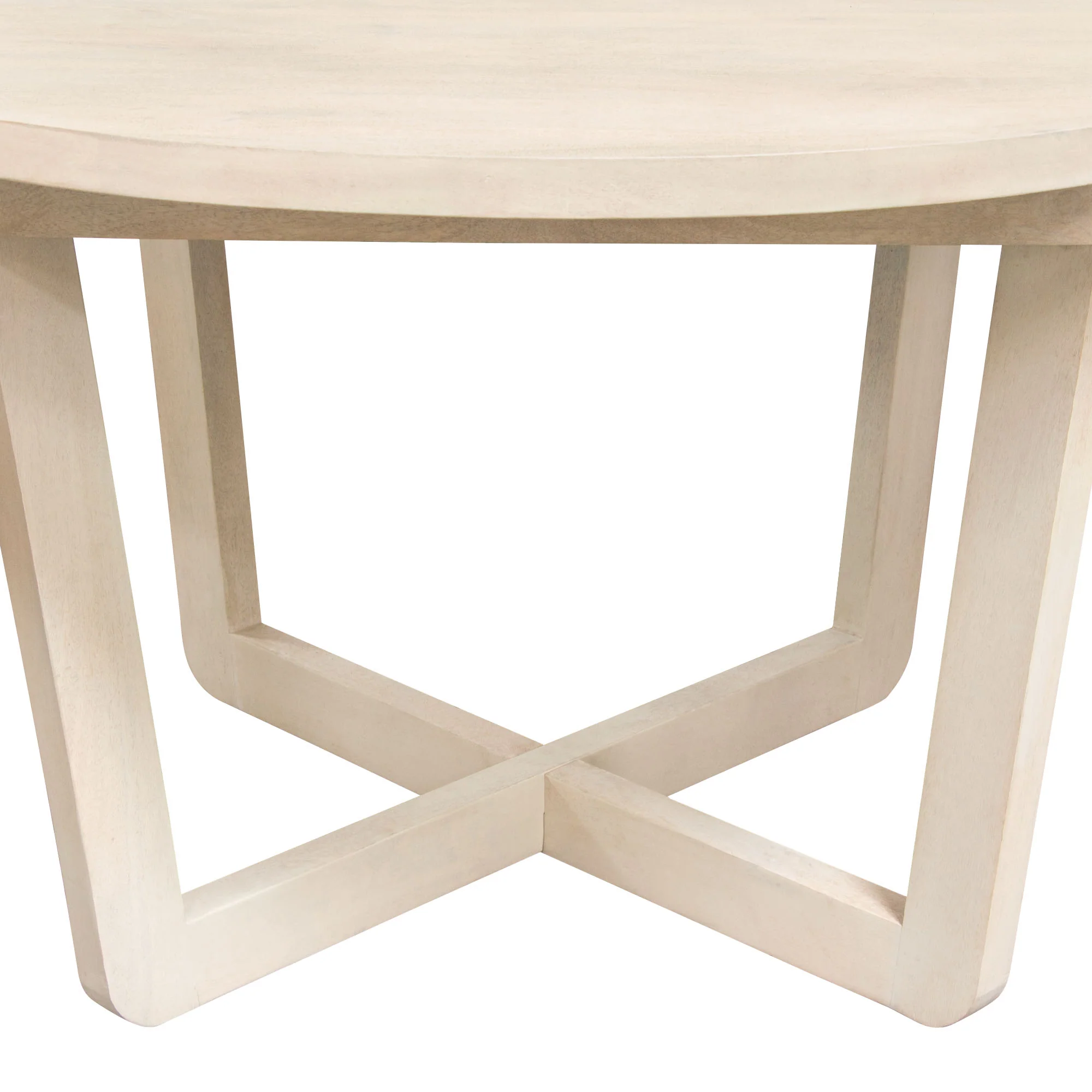 Solano 51" Round Solid Mango Wood Dining Table in Light Natural Grey Wash Finish by Diamond Sofa - Image 3