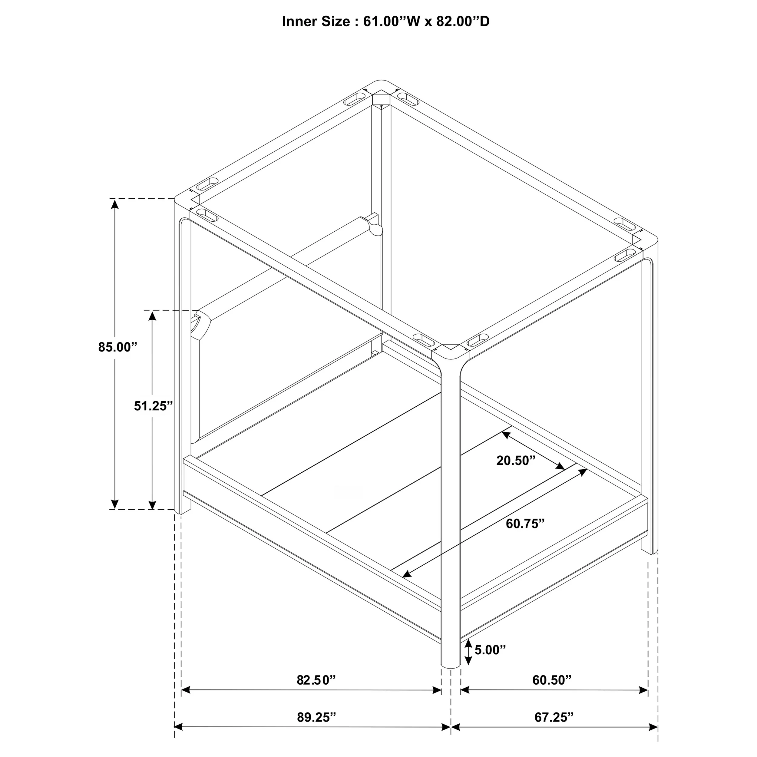 Solano Canopy Panel Platform Bed - Image 10