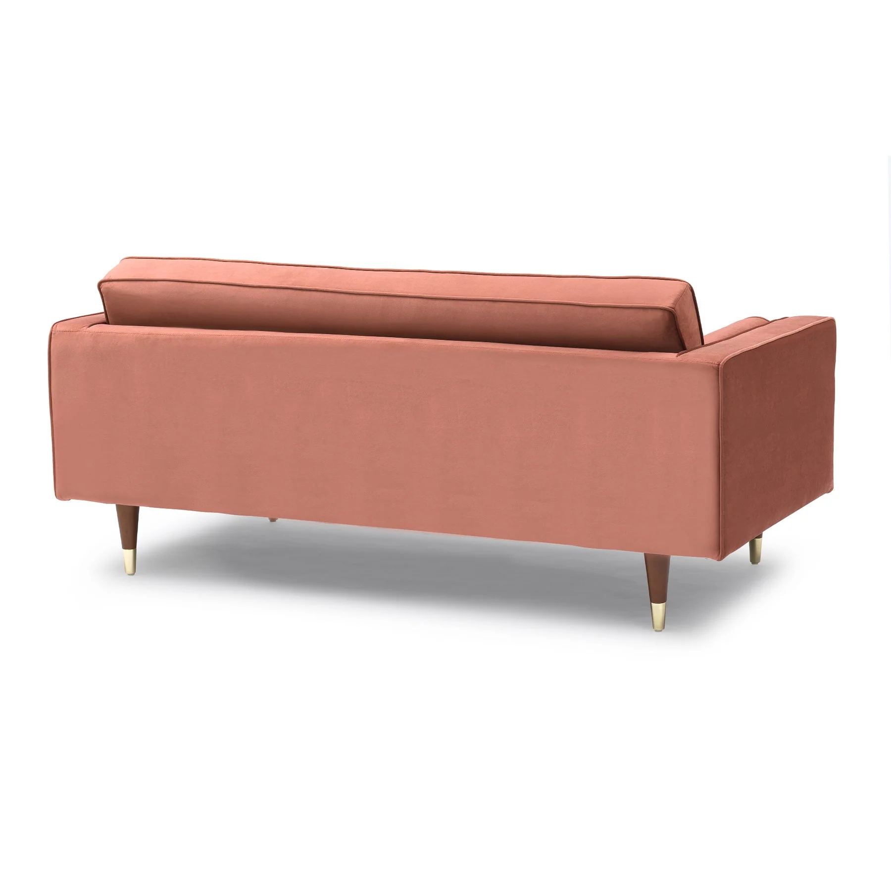Somerset Blush Velvet Mid Century Modern Loveseat - Image 3