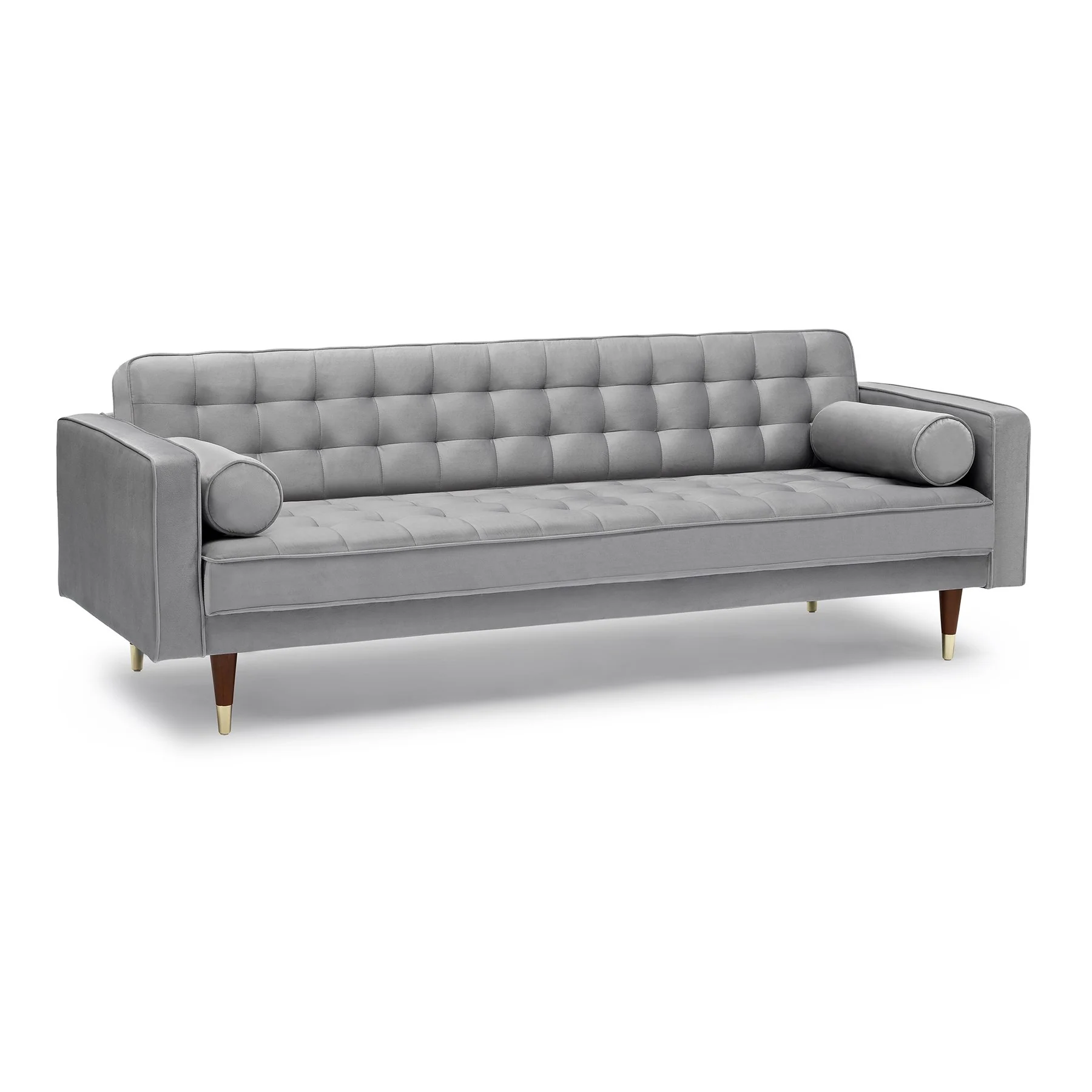 Somerset Gray Velvet Mid Century Modern Sofa - Image 2