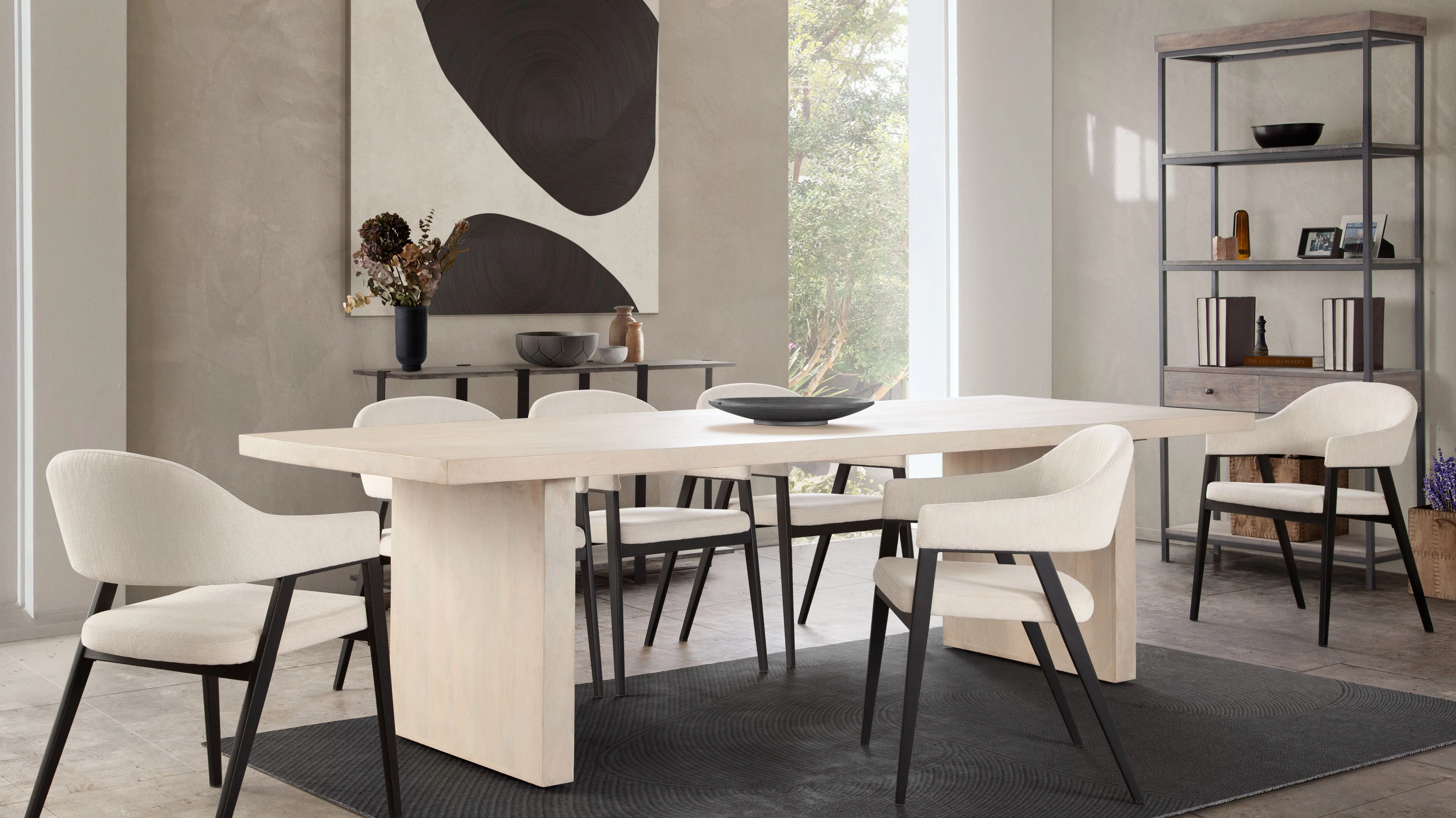 Sonoma 110" Solid Mango Wood Dining Table in Light Natural Grey Wash Finish by Diamond Sofa - Image 9