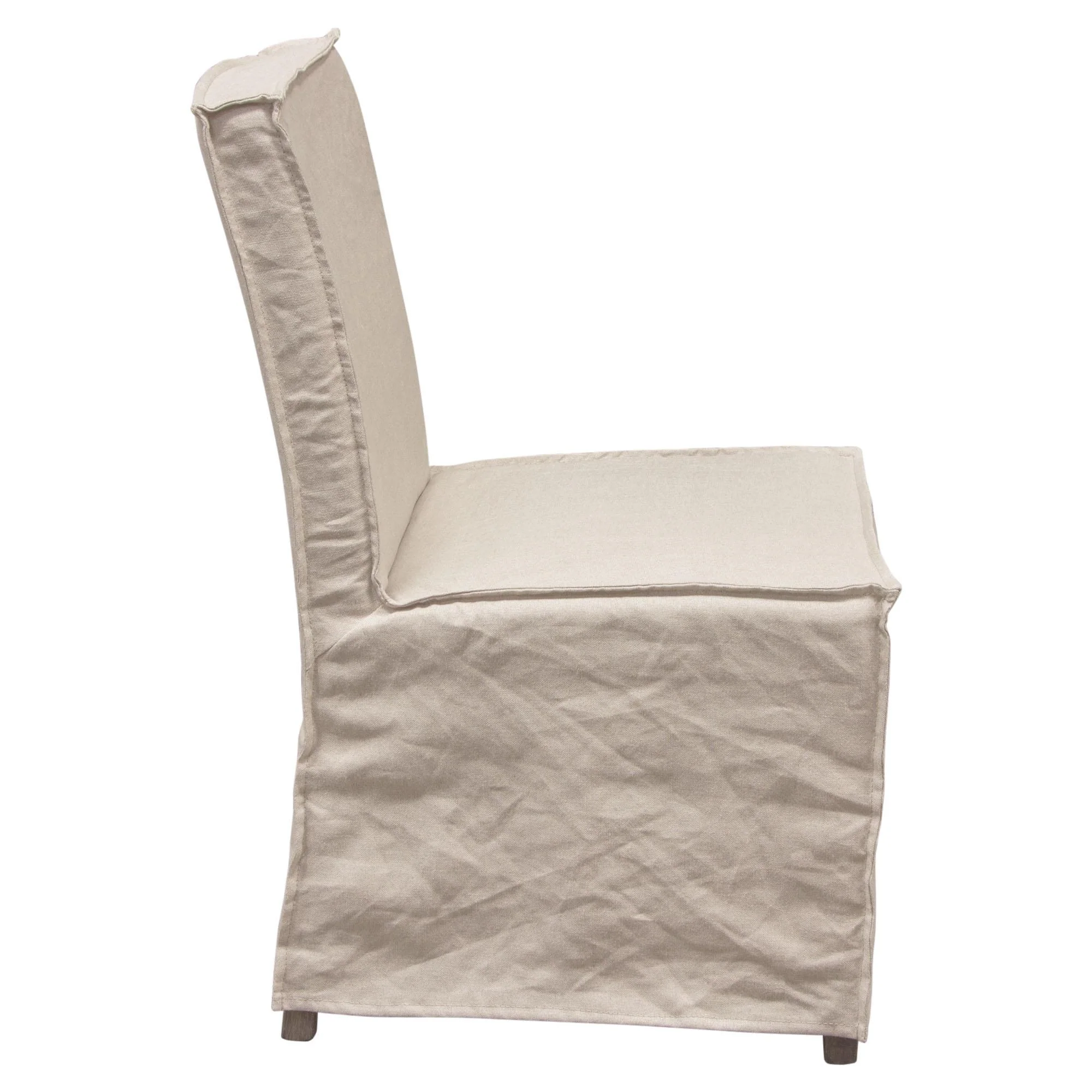 Sonoma 2-Pack Dining Chairs with Wood Legs and Sand Linen Removable Slipcover by Diamond Sofa - Image 4