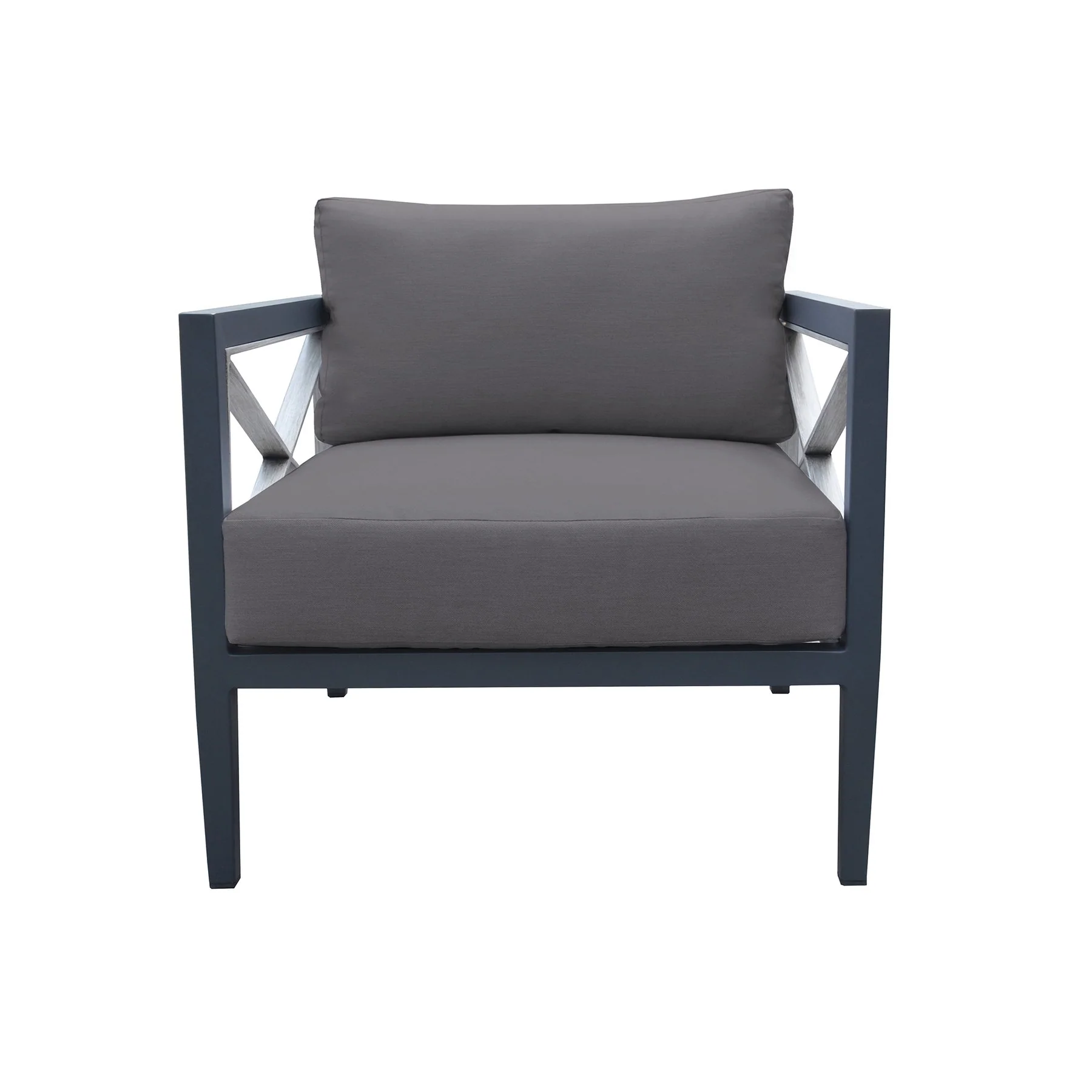 Sonoma Outdoor 4 piece Set in Dark Gray Finish and Charcoal Cushions - Image 5