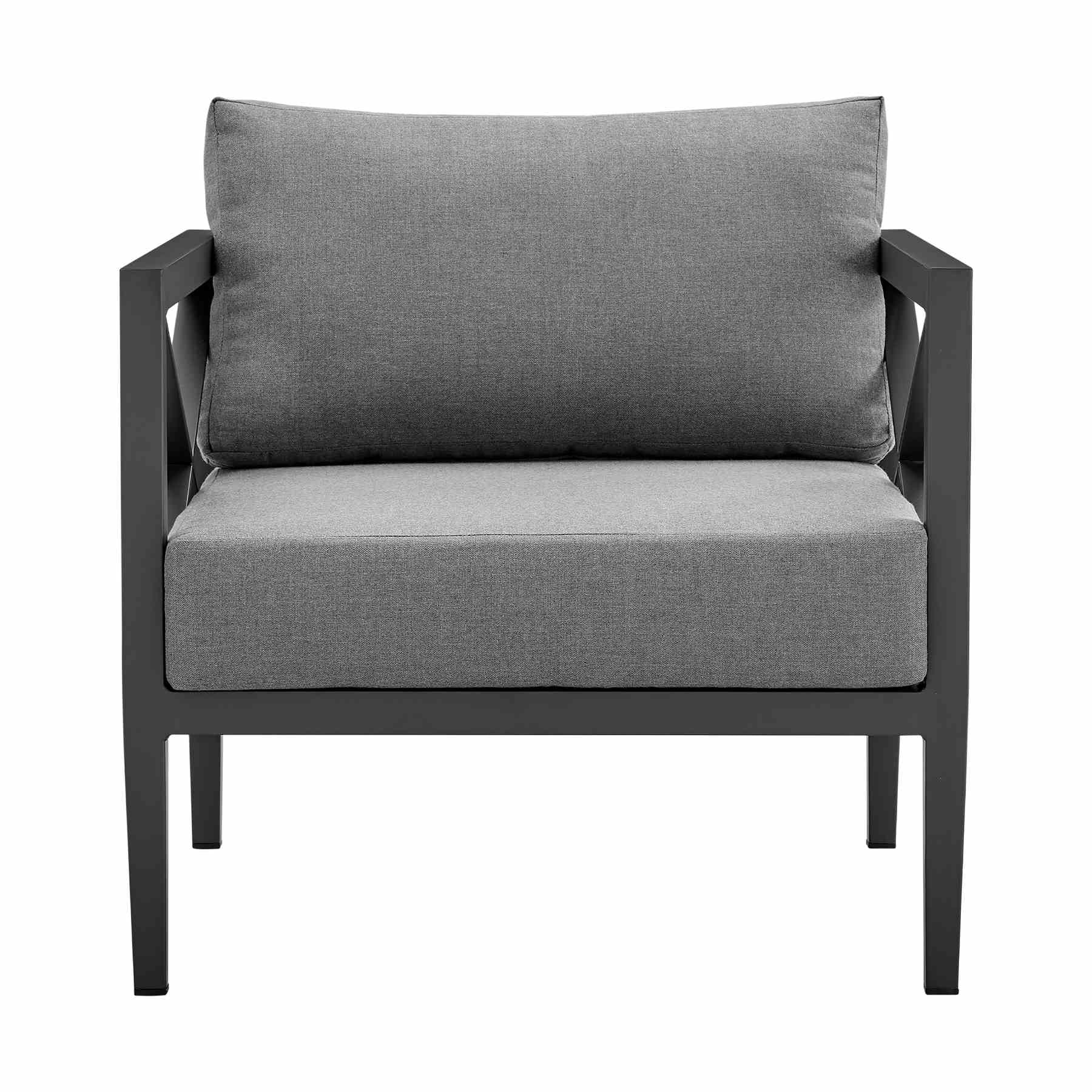 Sonoma Outdoor 4 piece Set in Dark Gray Finish and Dark Gray Cushions - Image 6