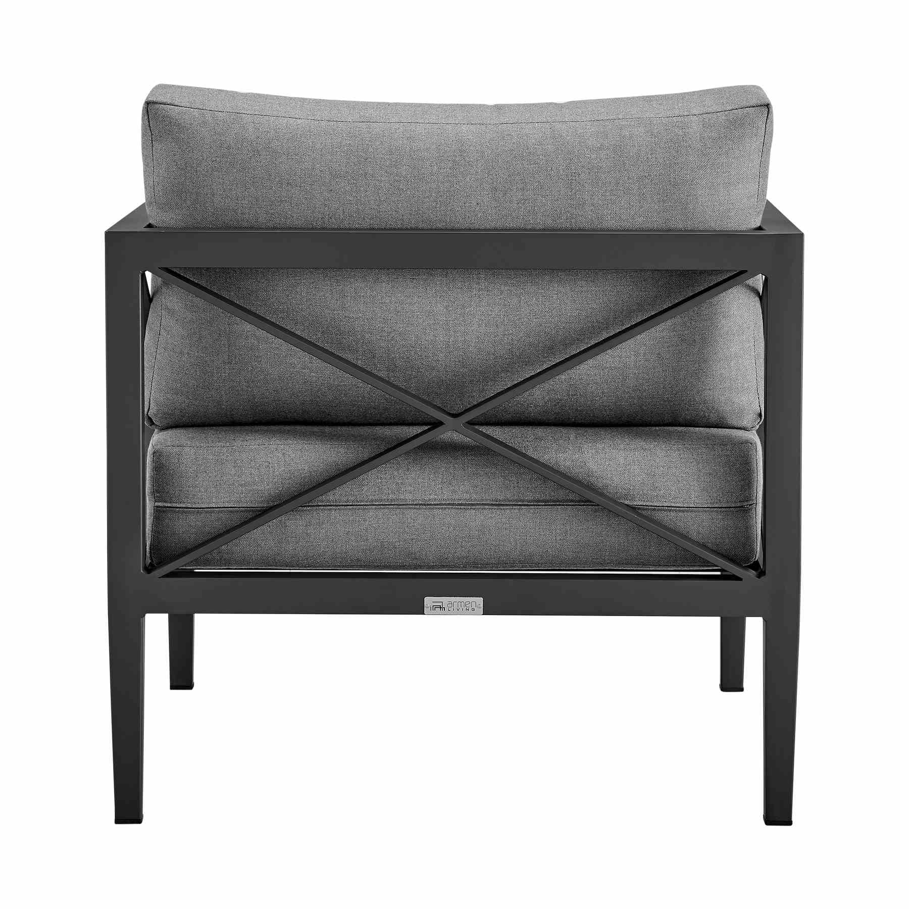 Sonoma Outdoor 4 piece Set in Dark Gray Finish and Dark Gray Cushions - Image 7