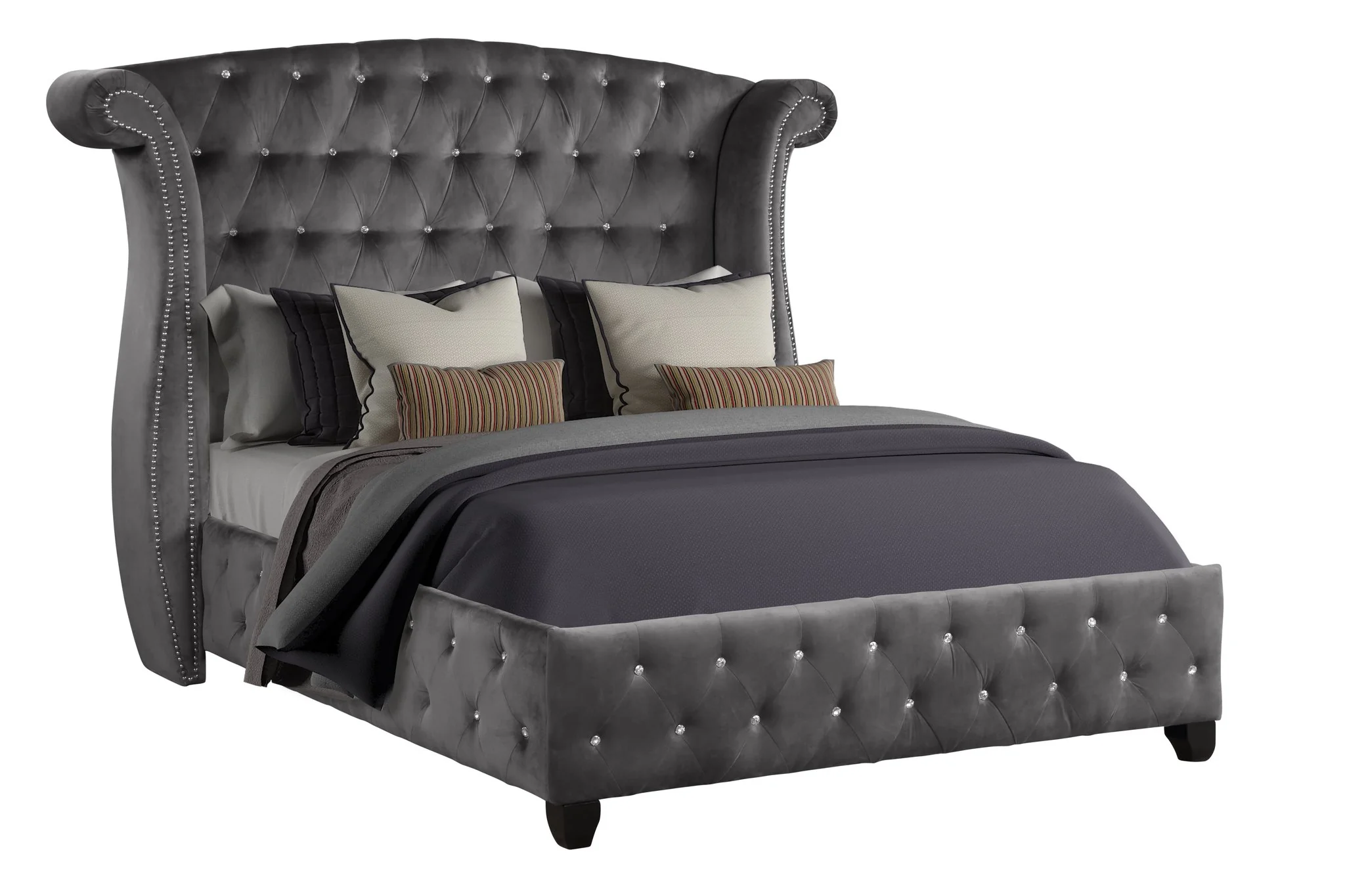 Sophia Full Bed 5 Grey - Image 2