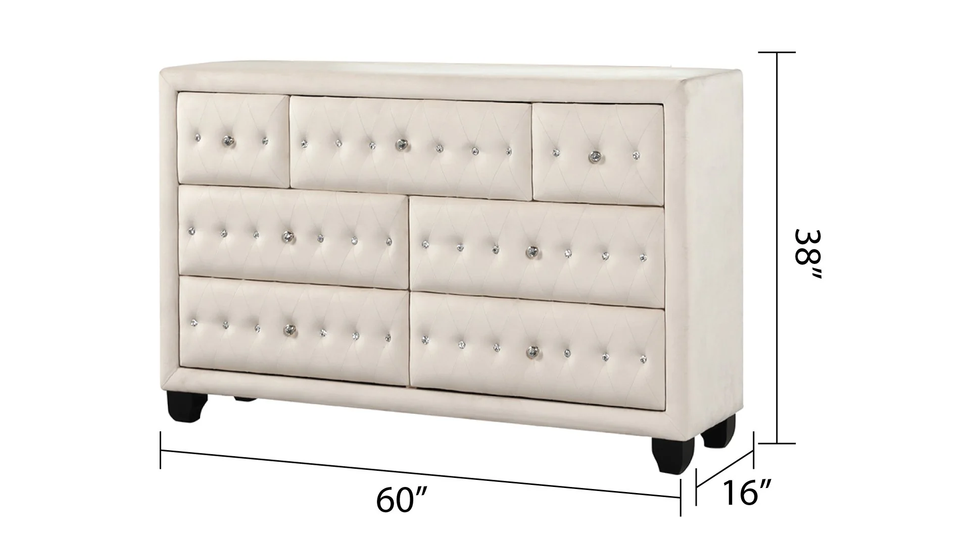 Sophia King Bed 4 Cream - Image 7