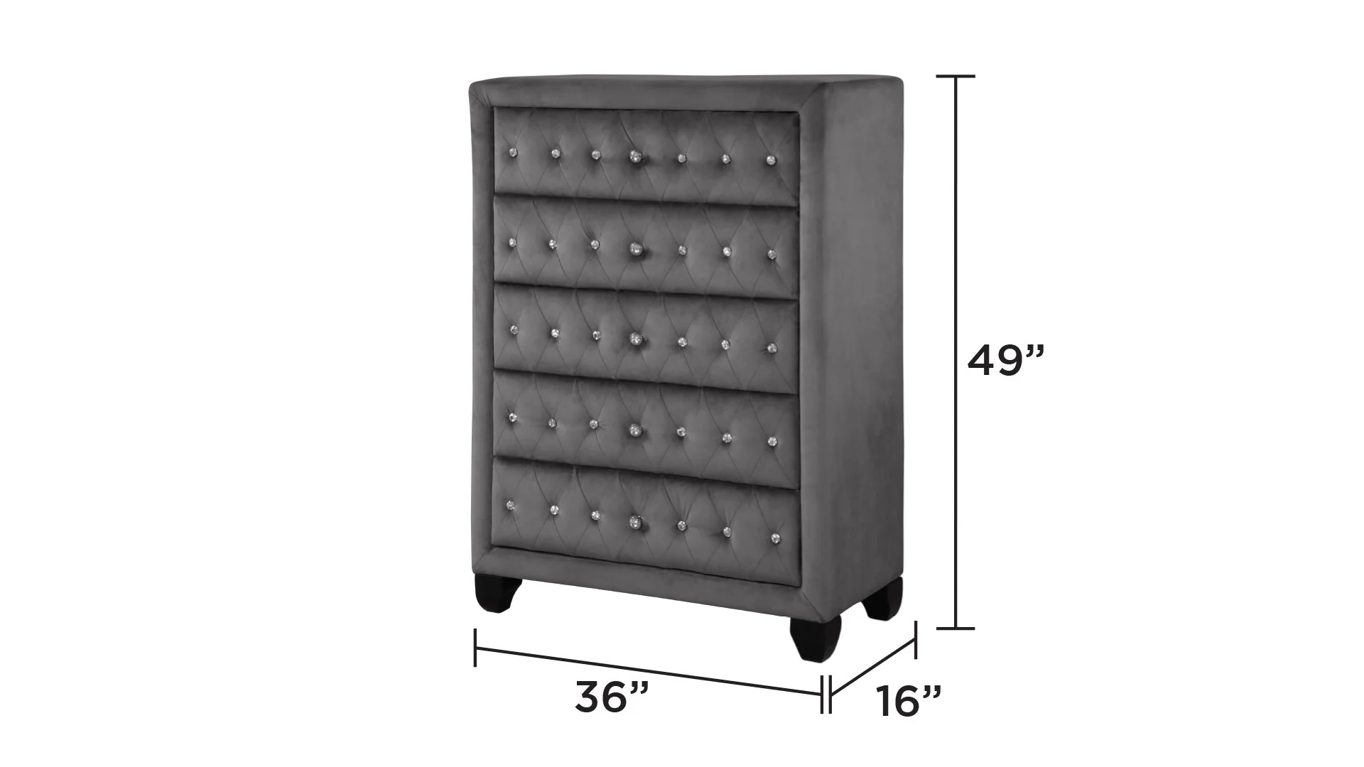 Sophia King Bed 5 Grey - Image 19