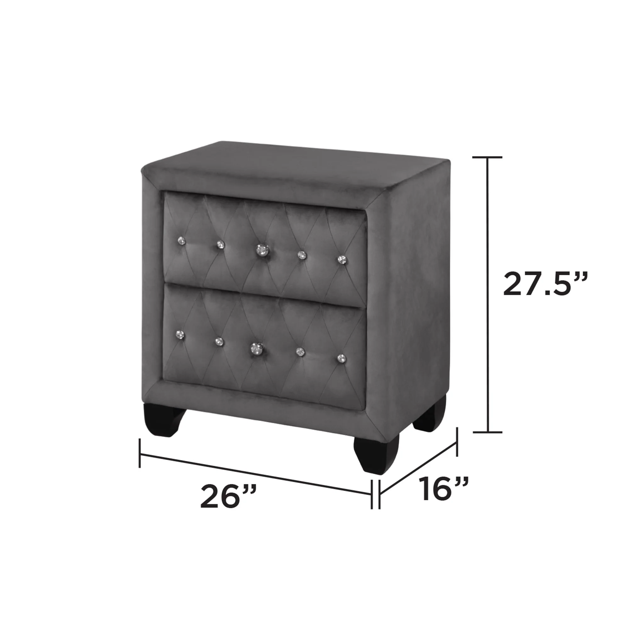 Sophia Nightstand Grey - Image 5