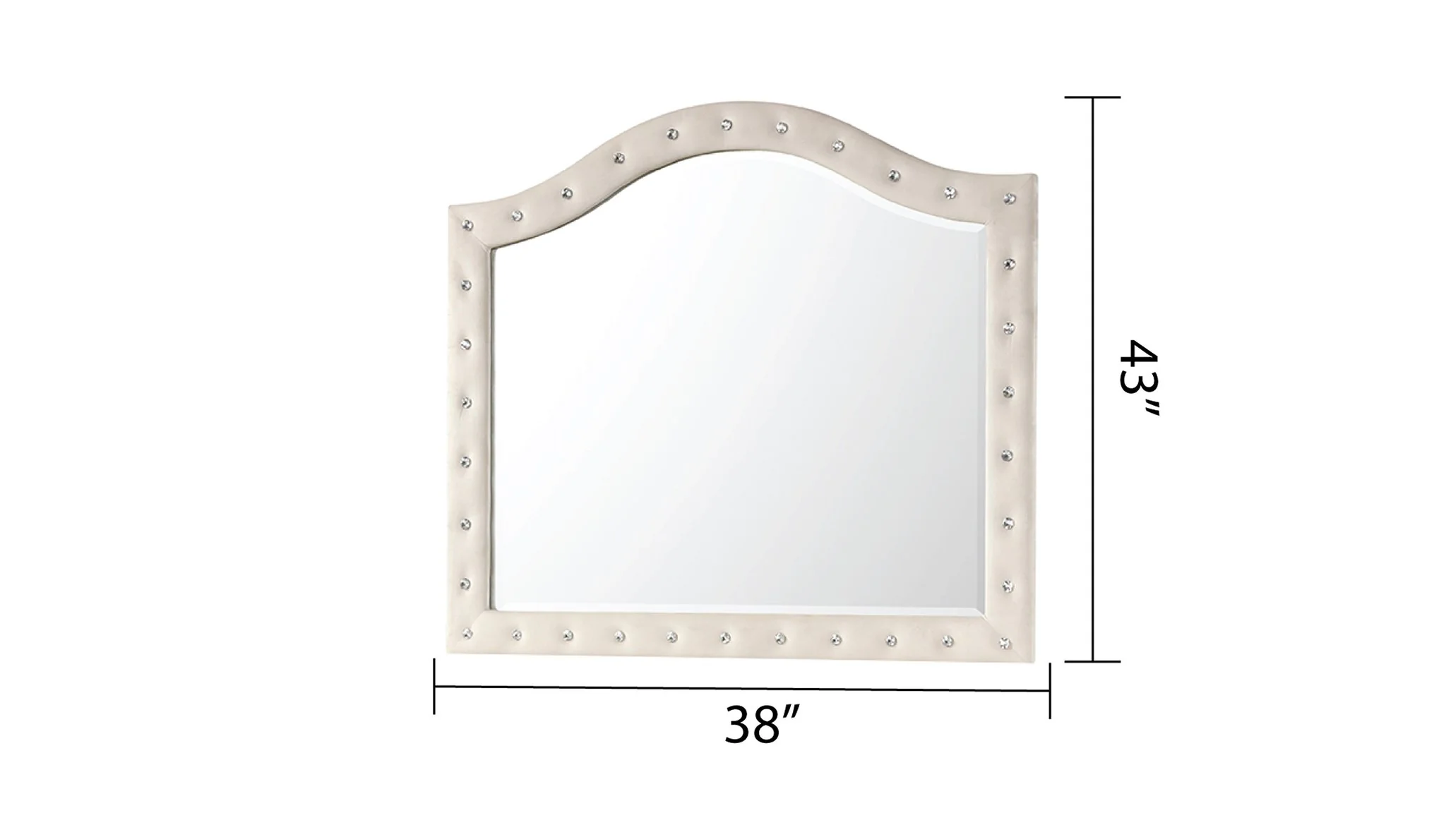 Sophia Queen Bed 4 Cream - Image 9