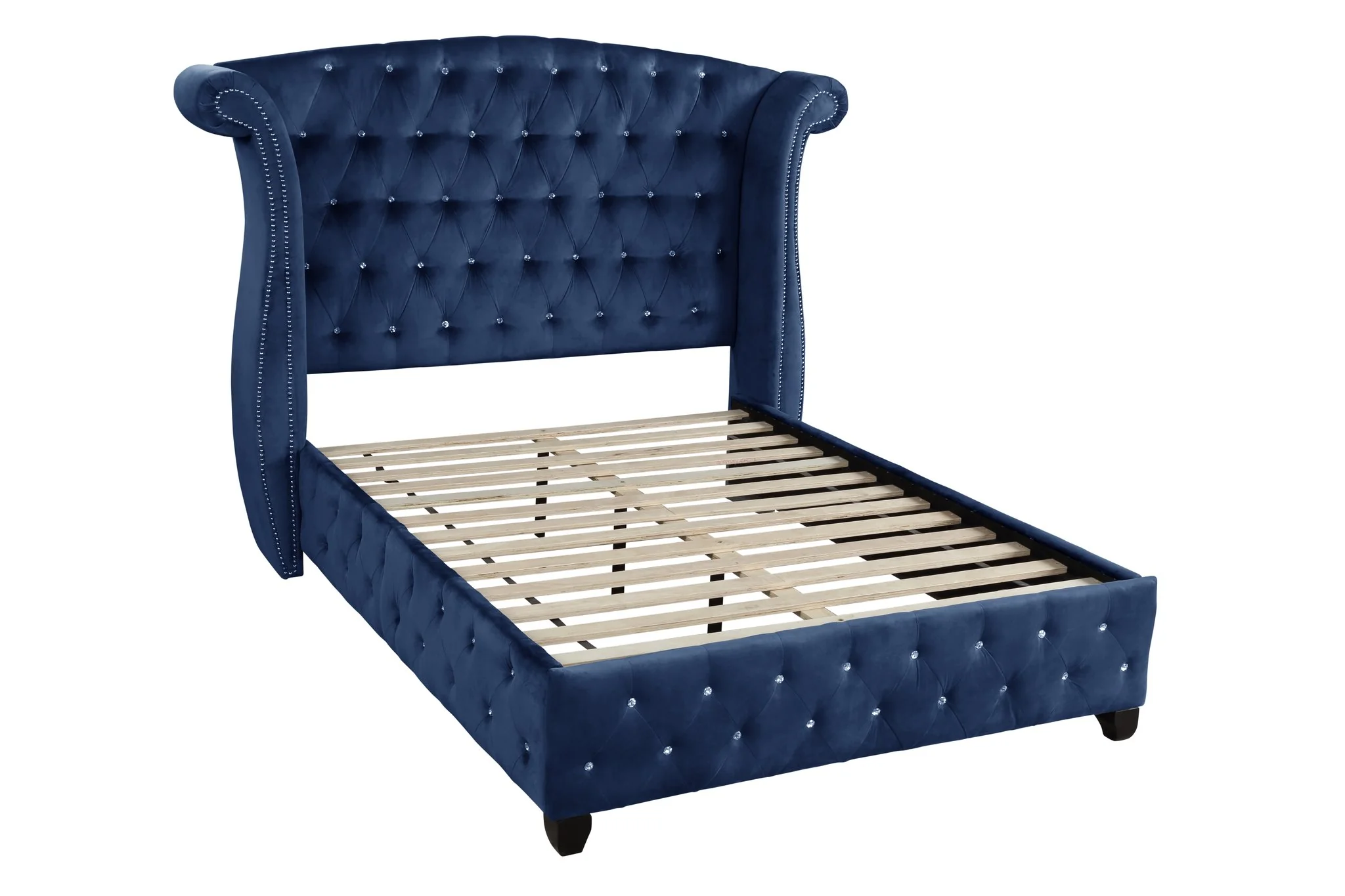 Sophia Queen Bed  Blue - Image 3