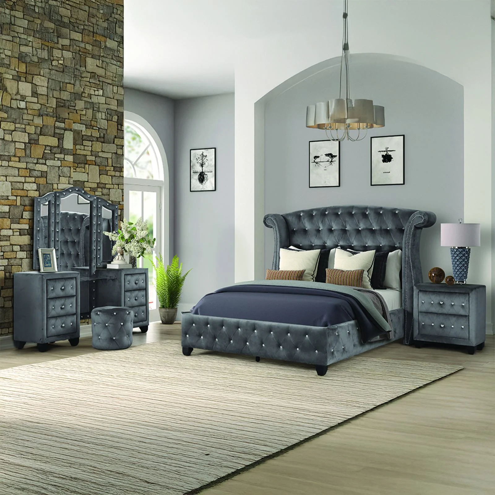 Sophia Queen Vanity 4 Grey - Image 15