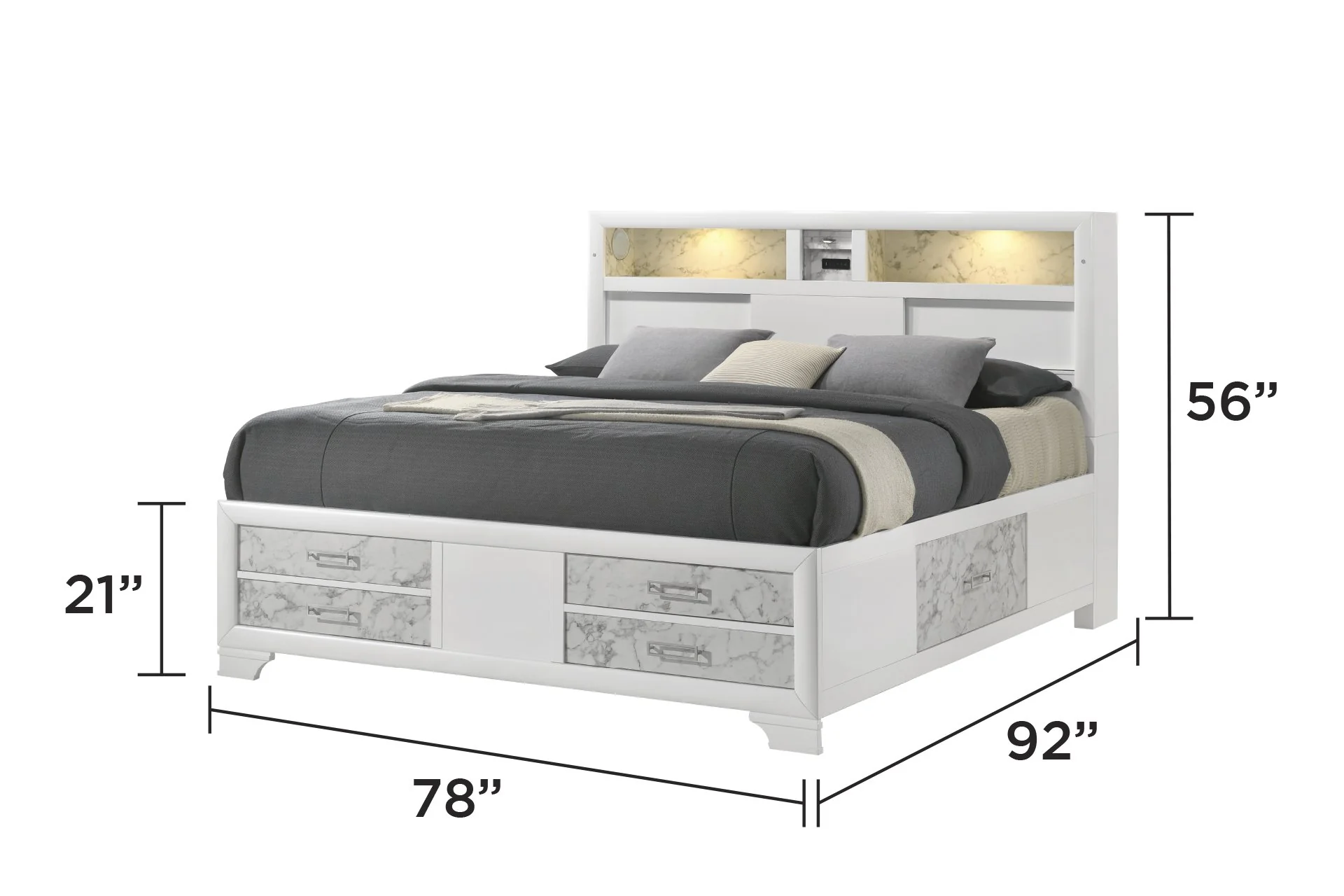 Soul King 5PC Bedroom Set White - Image 3