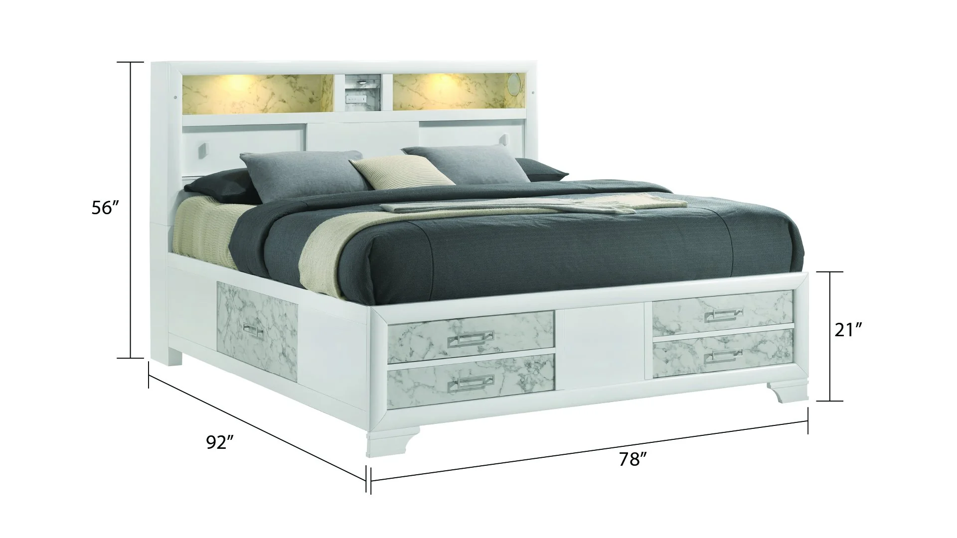 Soul King Bed White - Image 6