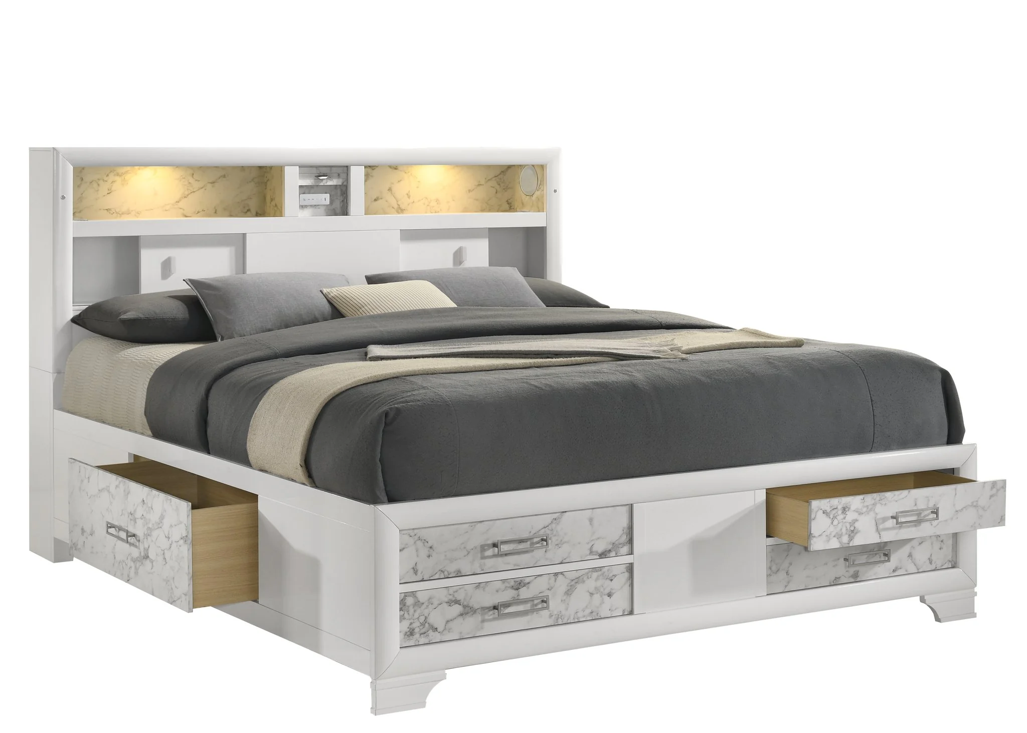 Soul Queen 4PC Bedroom Set White - Image 5