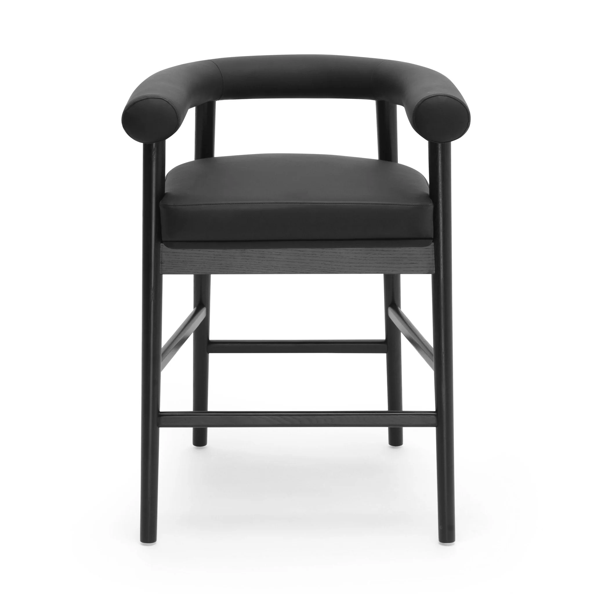 Spara Black Vegan Leather Counter Stool - Image 3