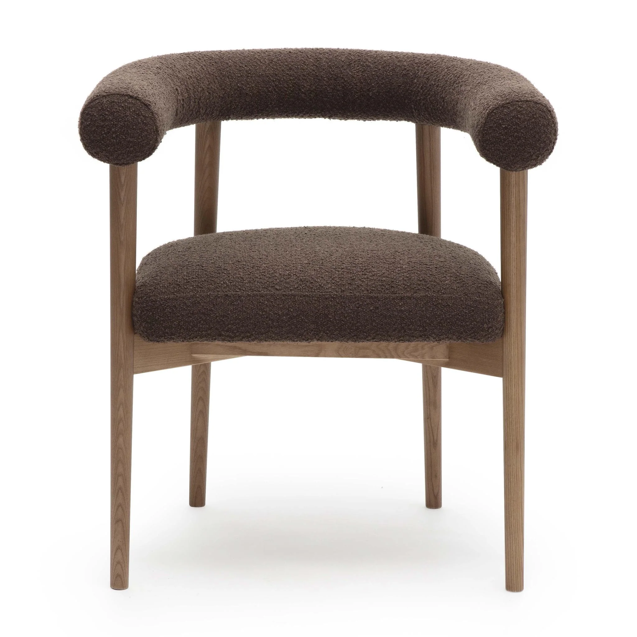Spara Chocolate Brown Performance Boucle Dining Chair - Image 3