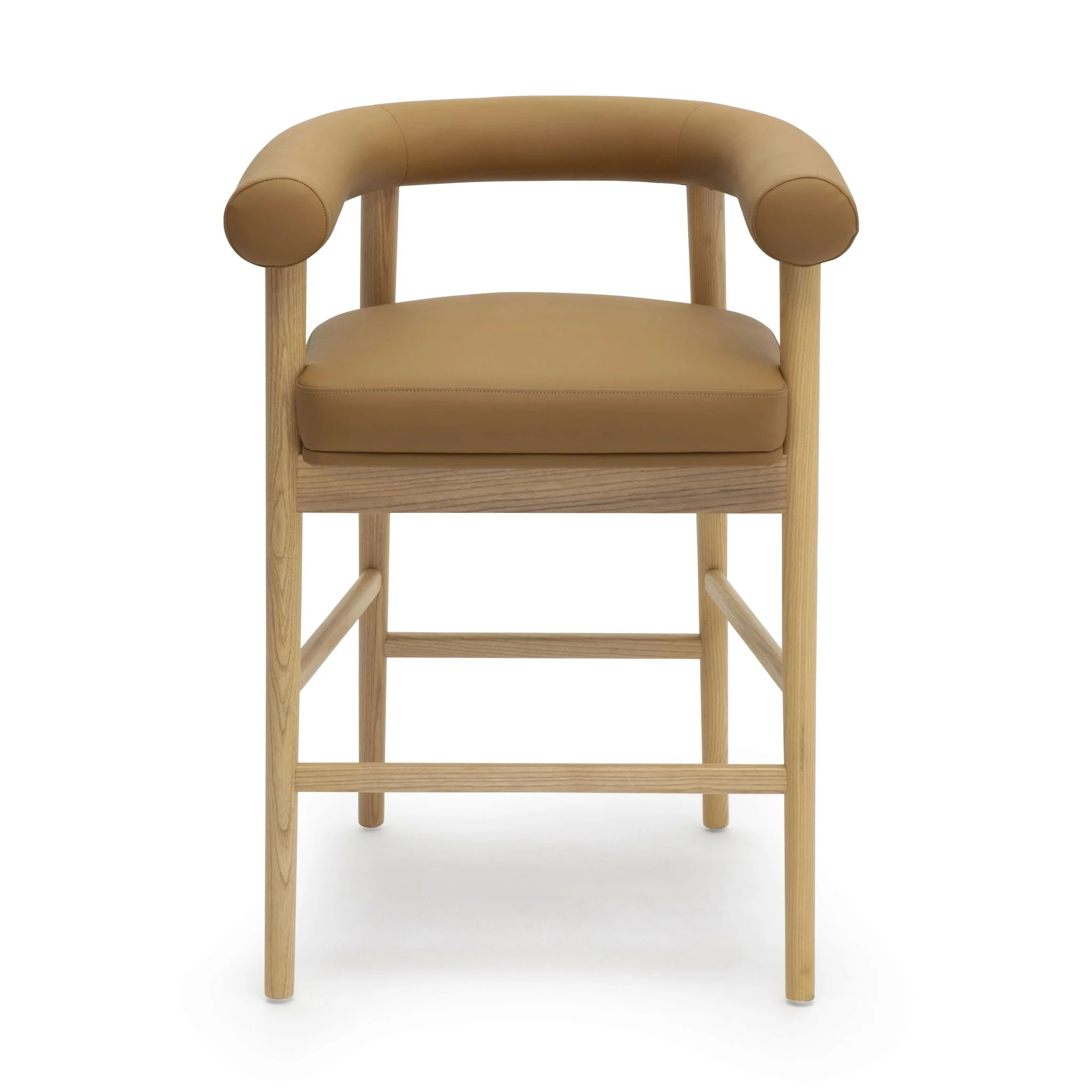 Spara Cognac Vegan Leather Counter Stool - Image 3