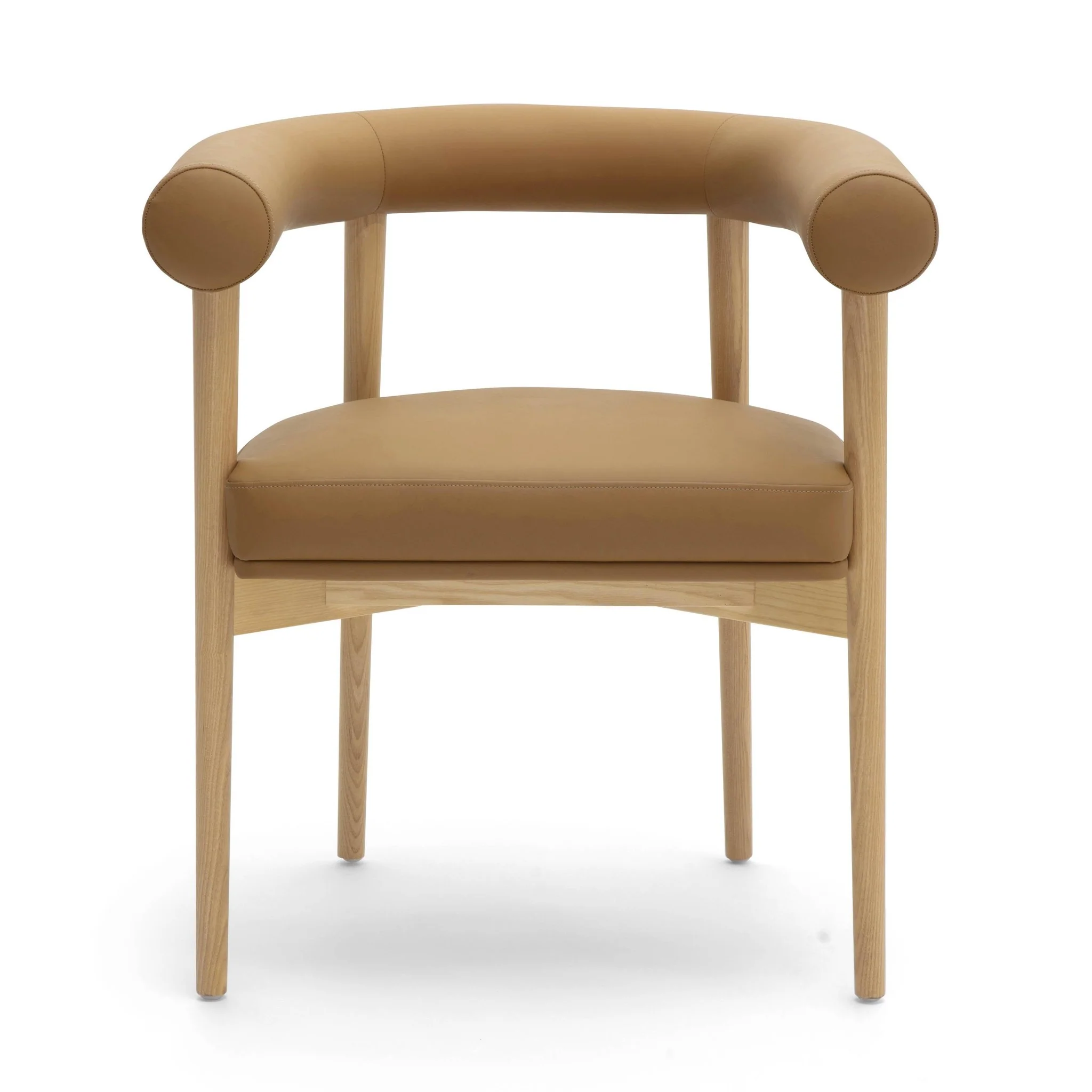 Spara Cognac Vegan Leather Dining Chair - Image 3