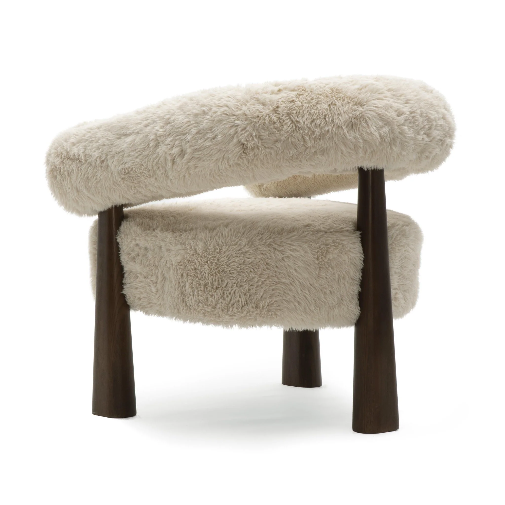 Spara Natural Straight Vegan Shearling Accent Chair - Image 4