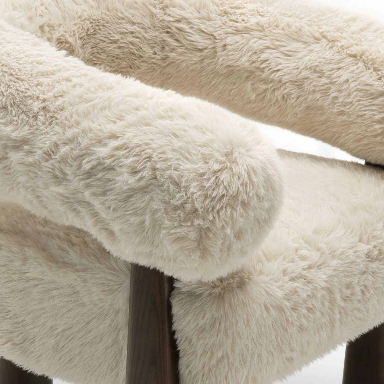 Spara Natural Straight Vegan Shearling Accent Chair - Image 5