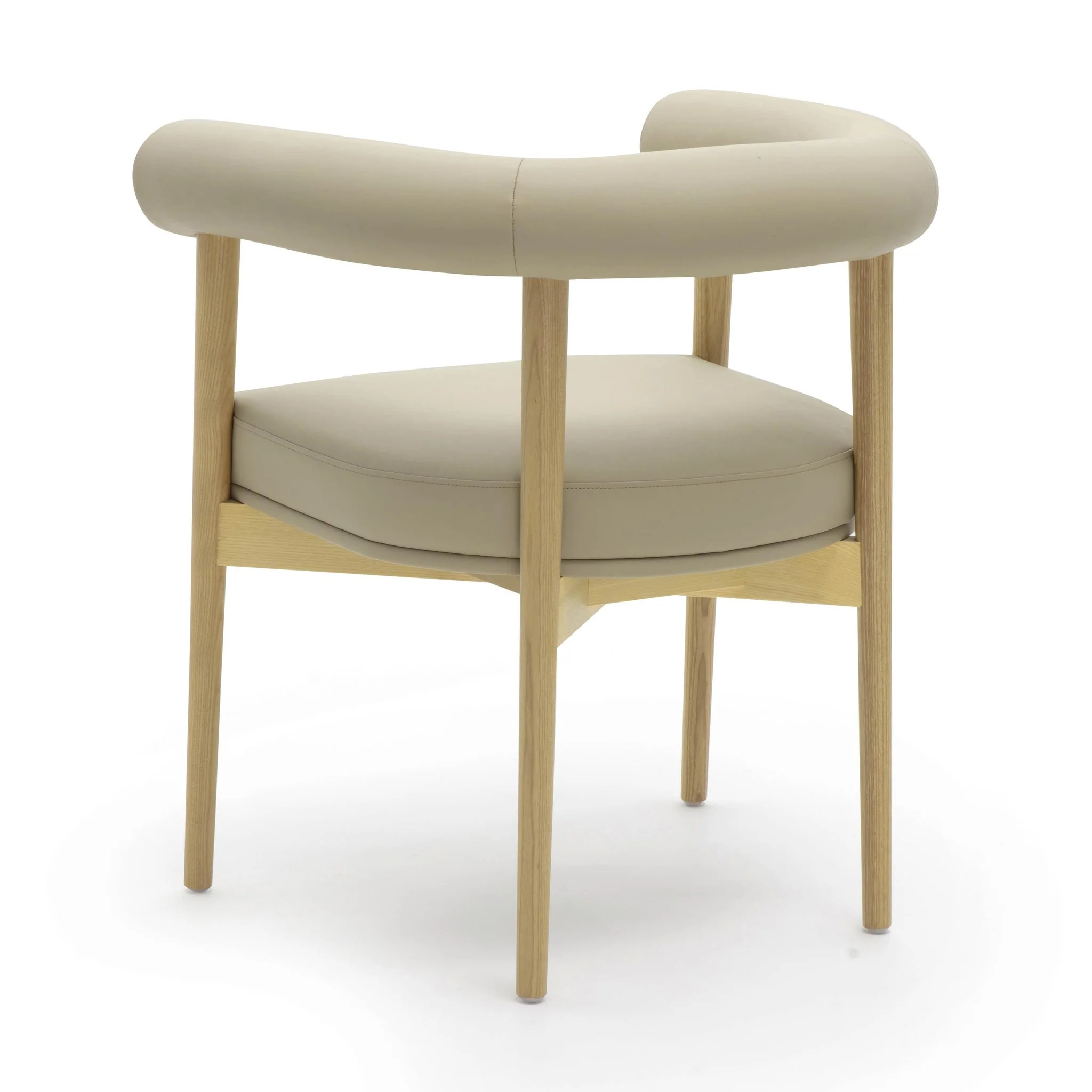 Spara Taupe Vegan Leather Dining Chair - Image 4