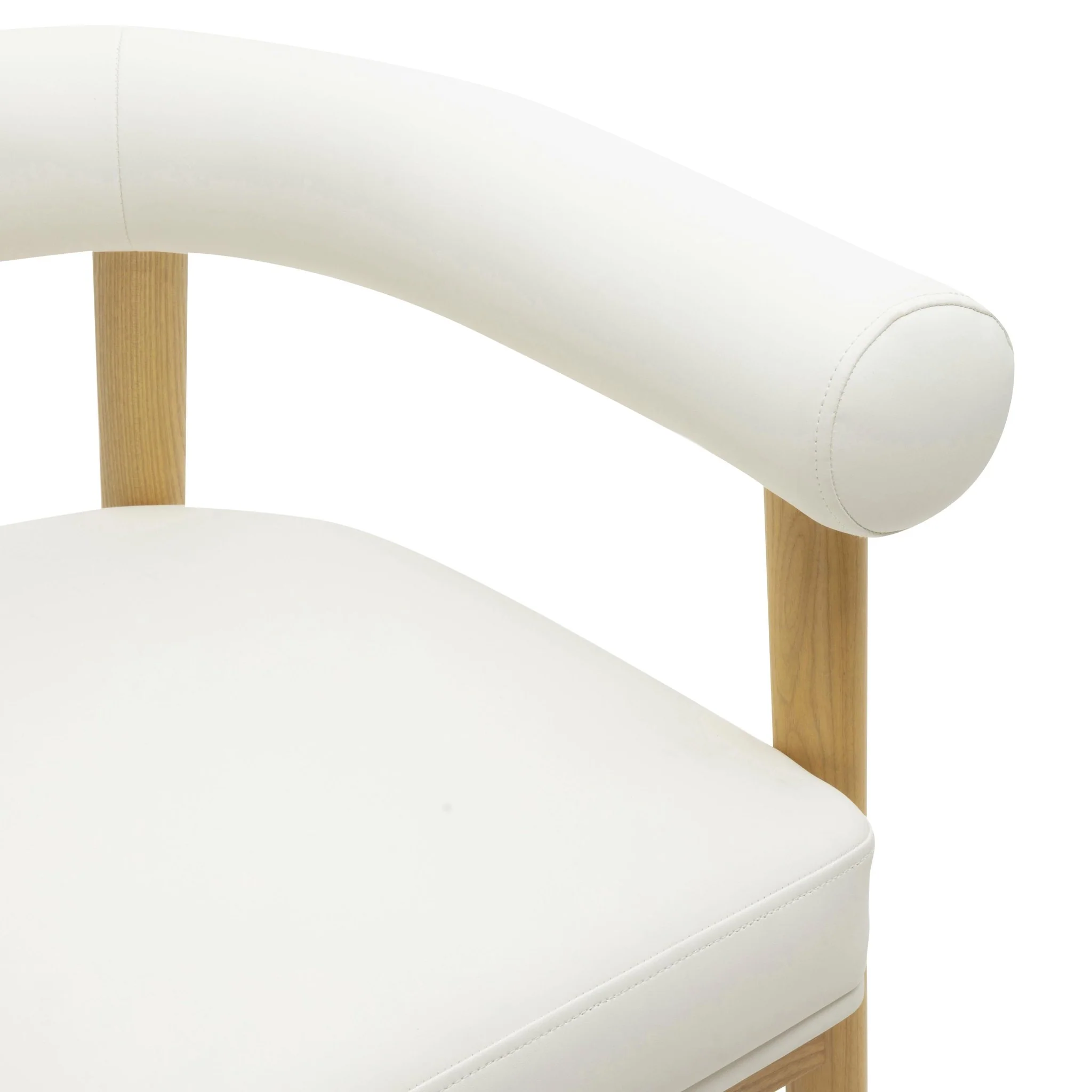 Spara White Vegan Leather Counter Stool - Image 5