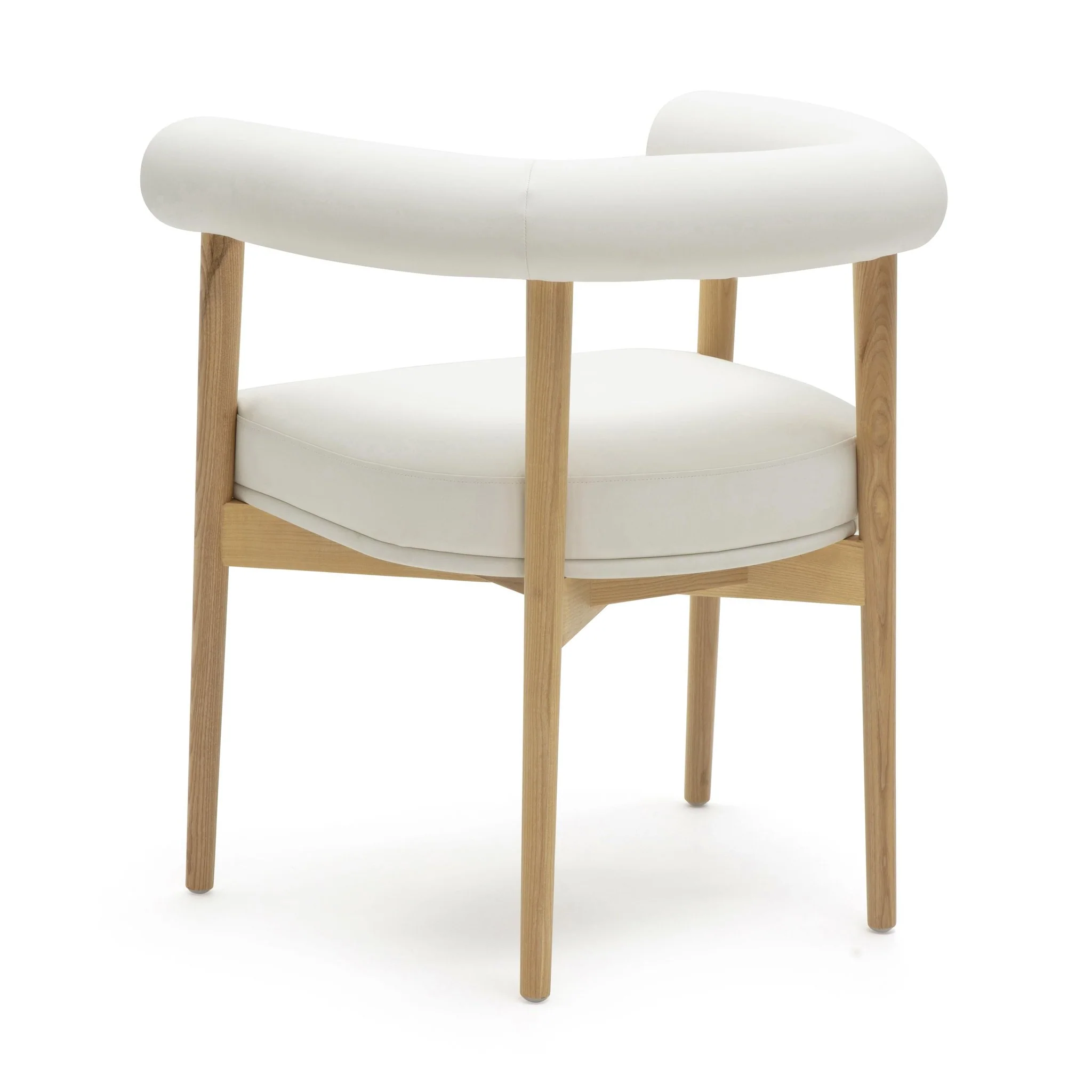Spara White Vegan Leather Dining Chair - Image 4