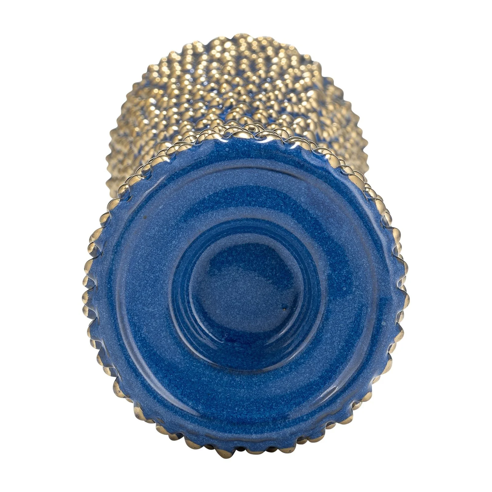 Spiked Navy/gold Ceramic Candle Holder 16 - Image 3