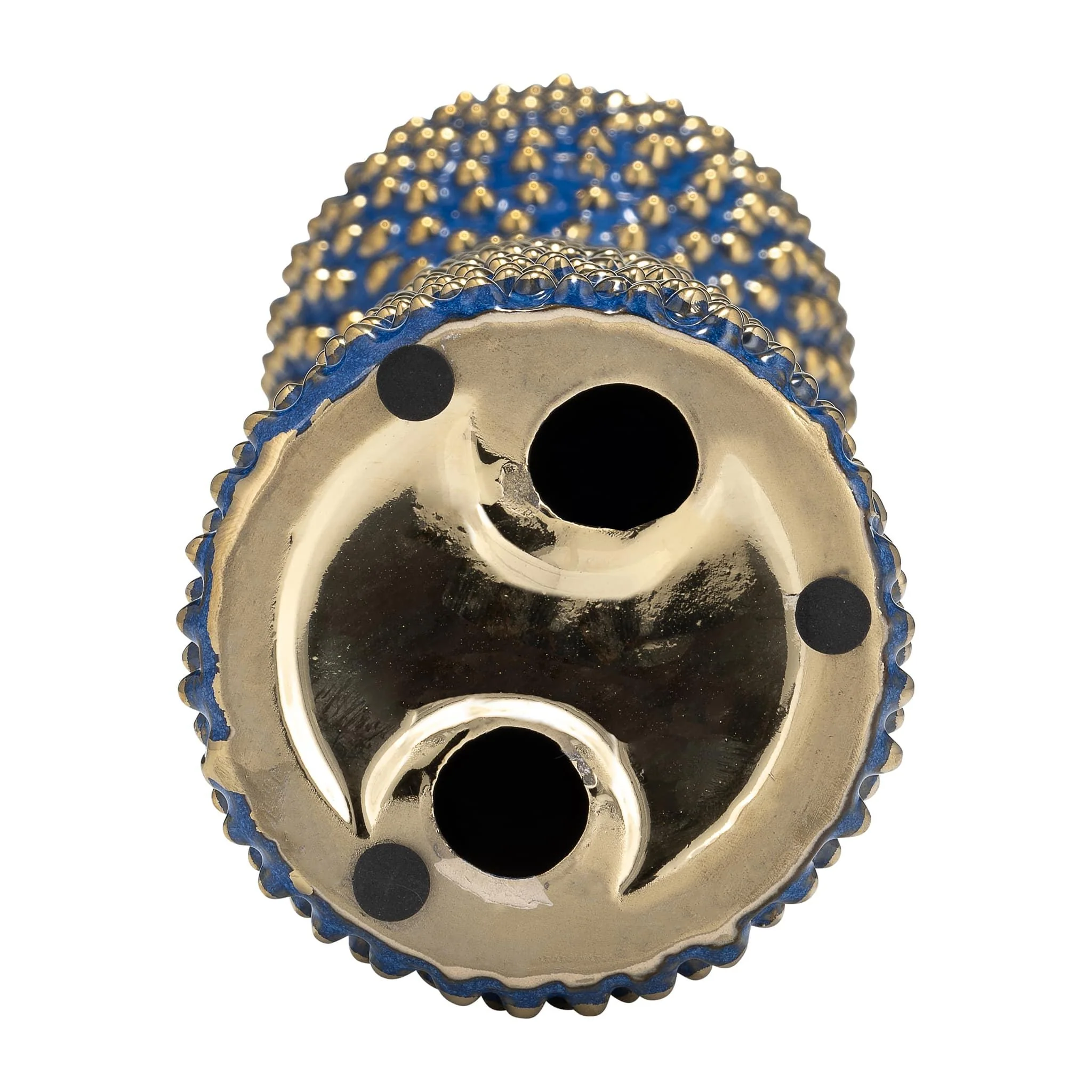 Spiked Navy/gold Ceramic Candle Holder 16 - Image 4
