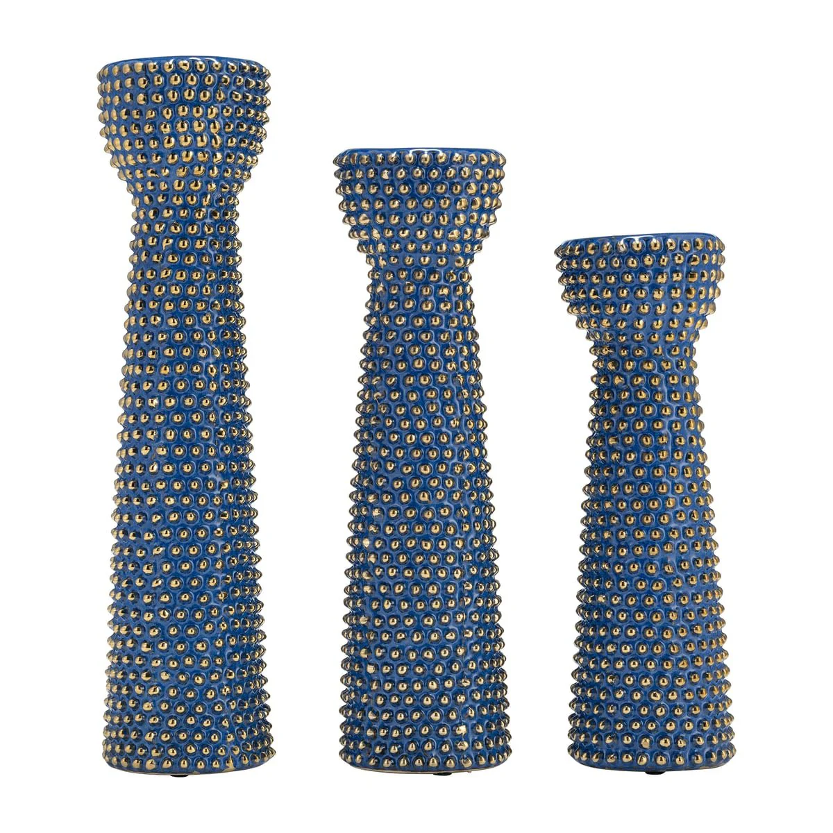 Spiked Navy/gold Ceramic Candle Holder 16 - Image 5