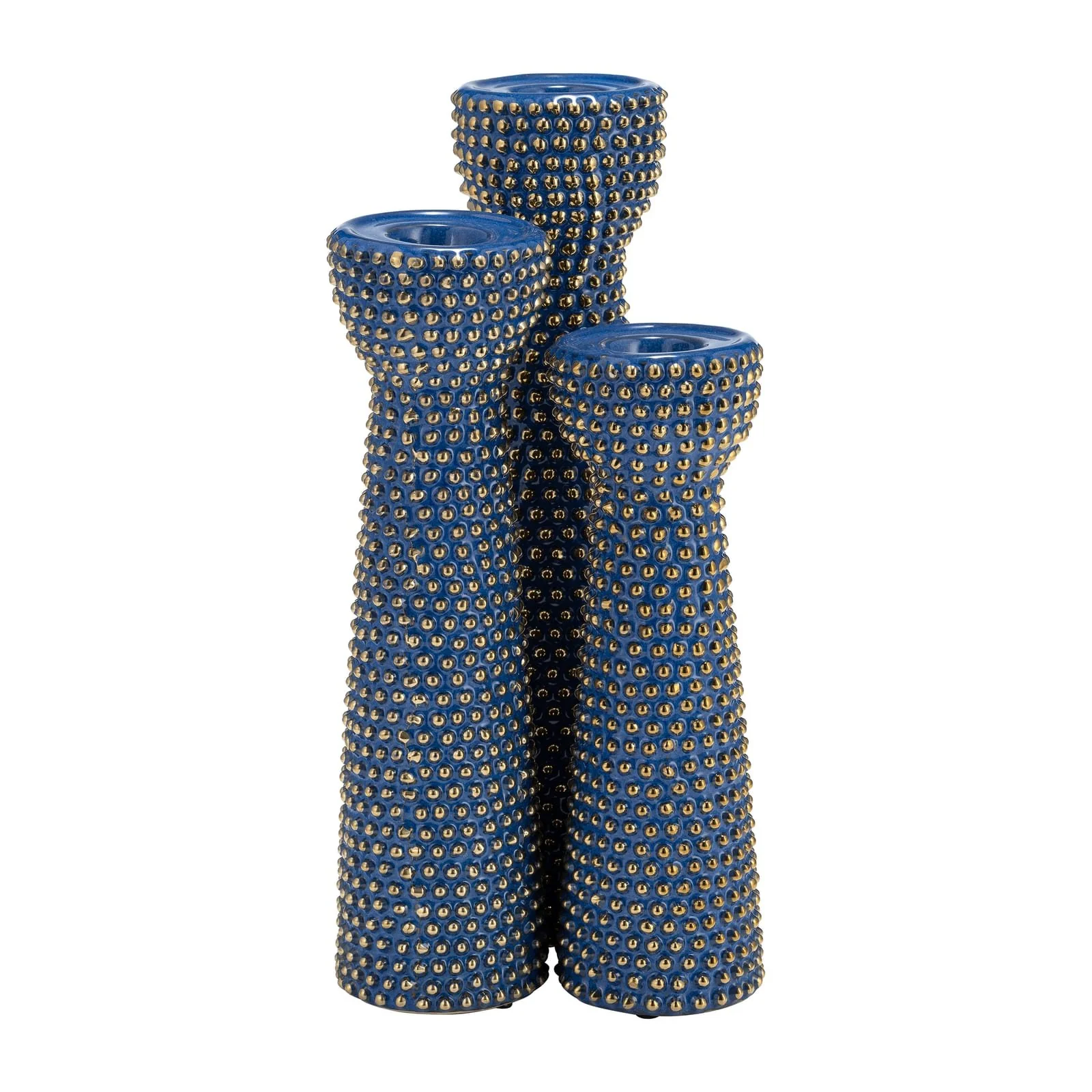 Spiked Navy/gold Ceramic Candle Holder 16 - Image 6