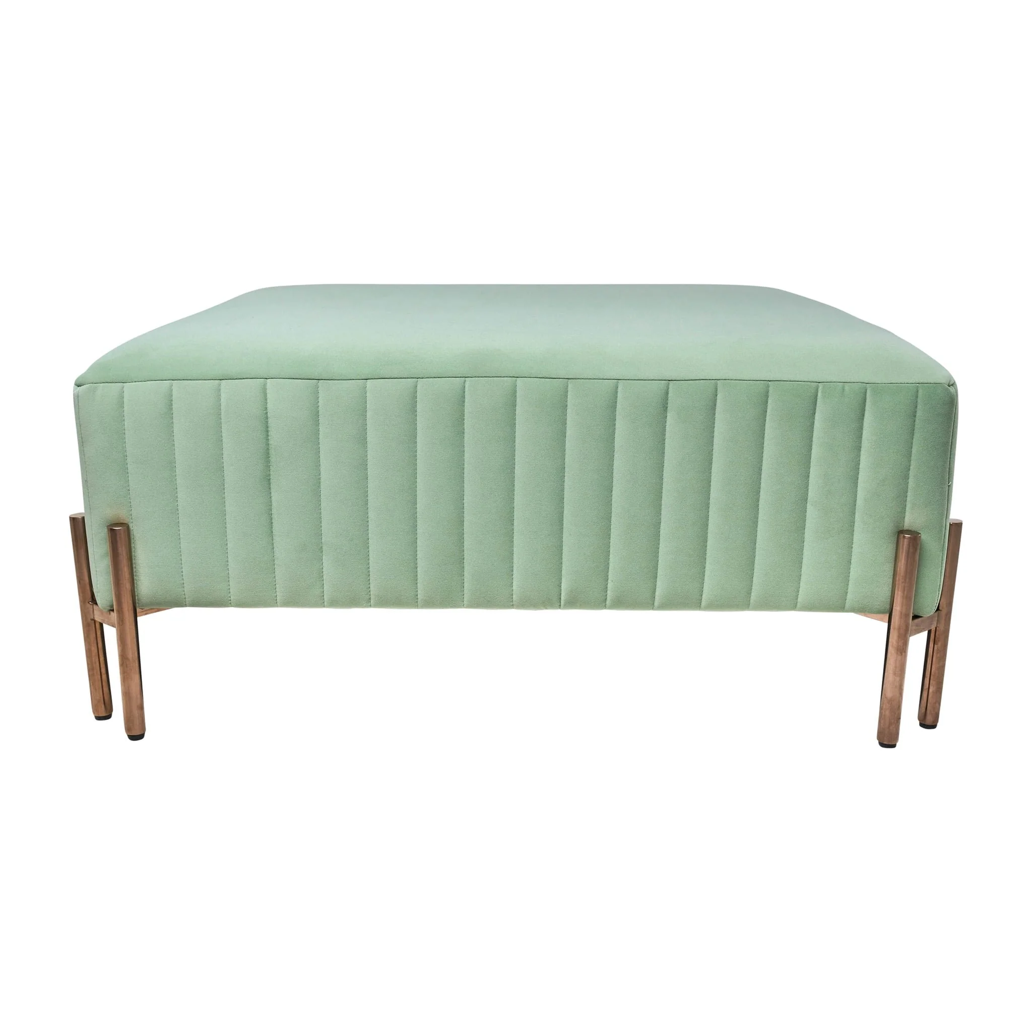 Square Ottoman - Green Kd - Image 2